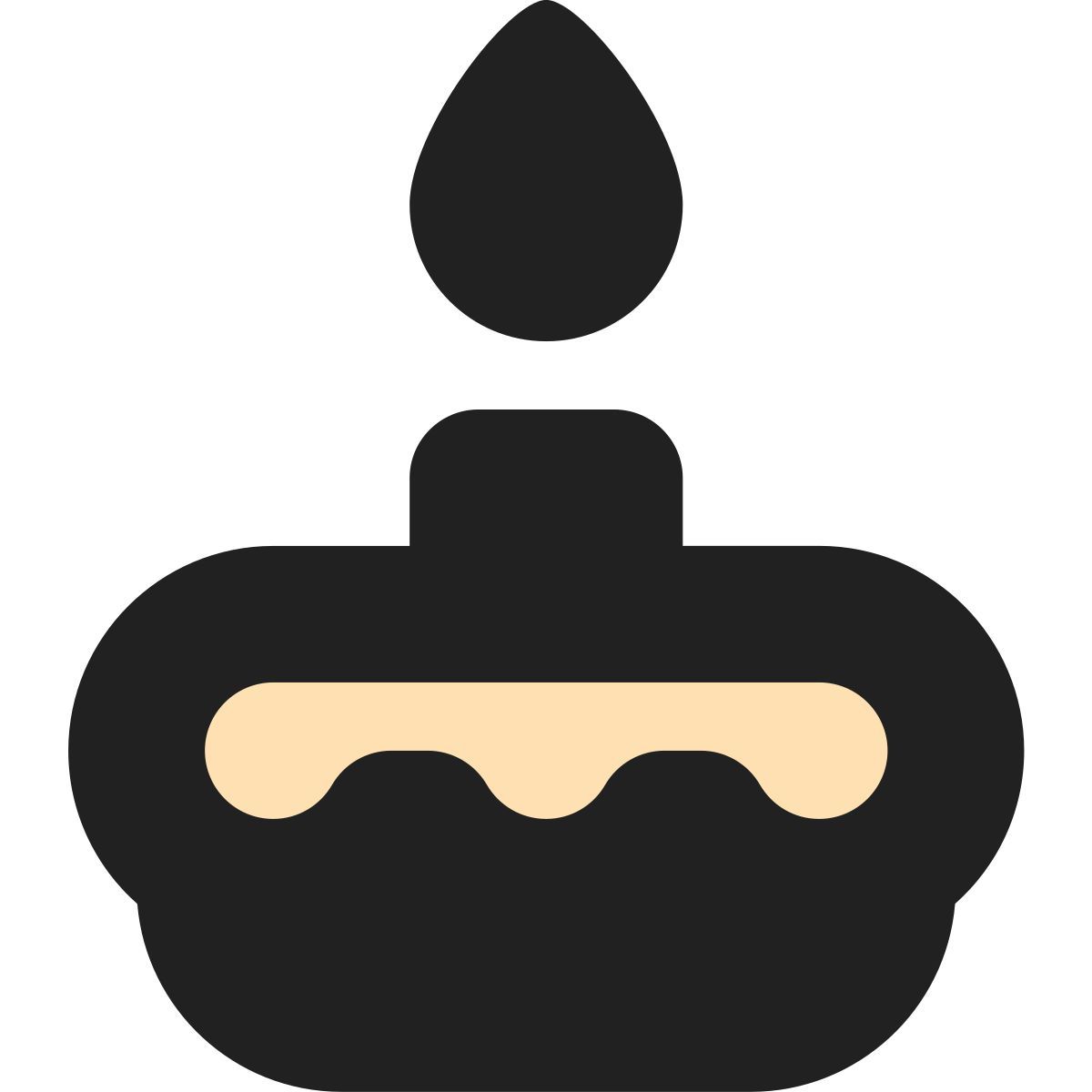 tiny bold color style geburtstagskuchen icon