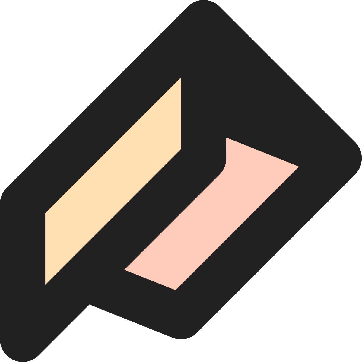 tiny bold color style c fold leaflet icon