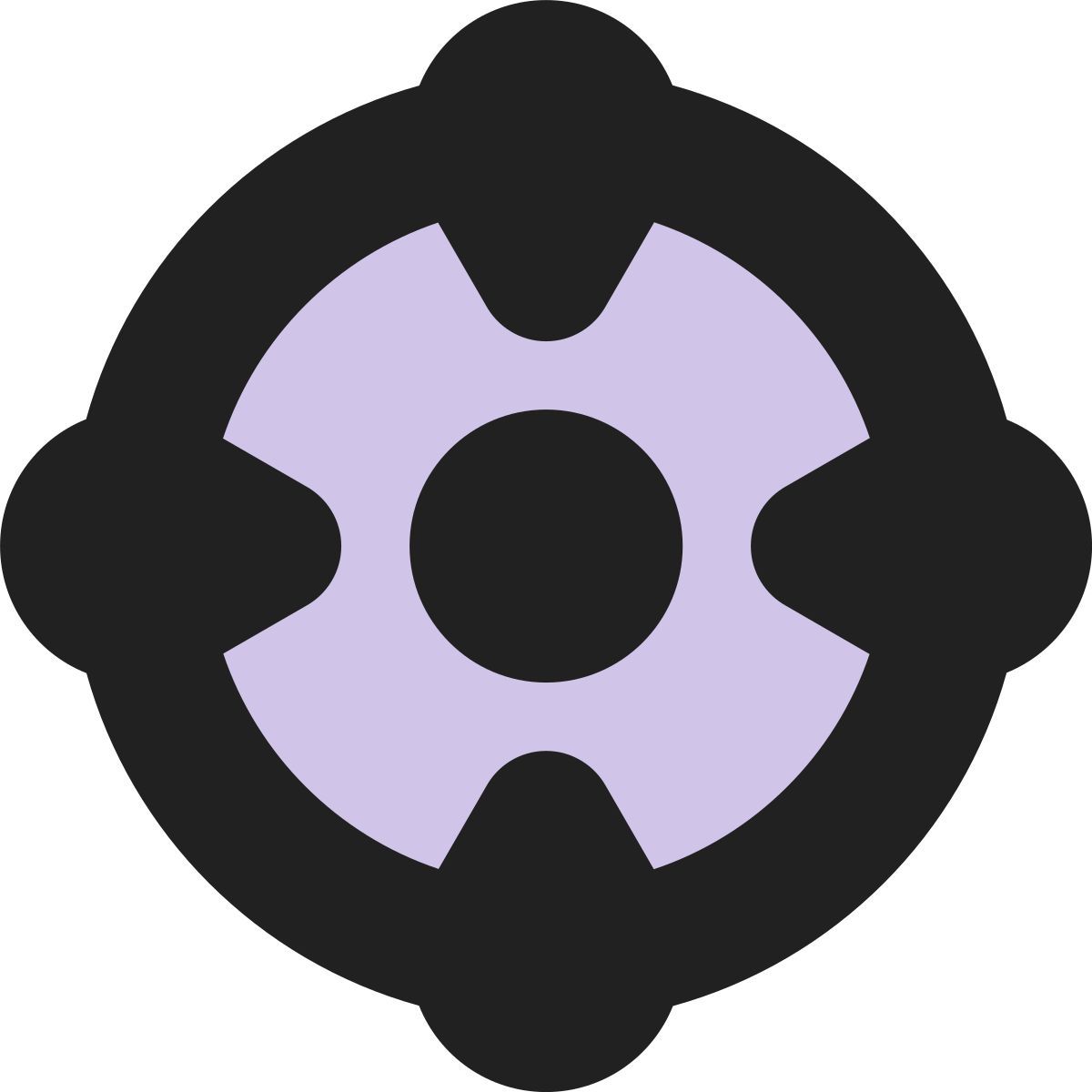 tiny bold color style centro de gravedad icon