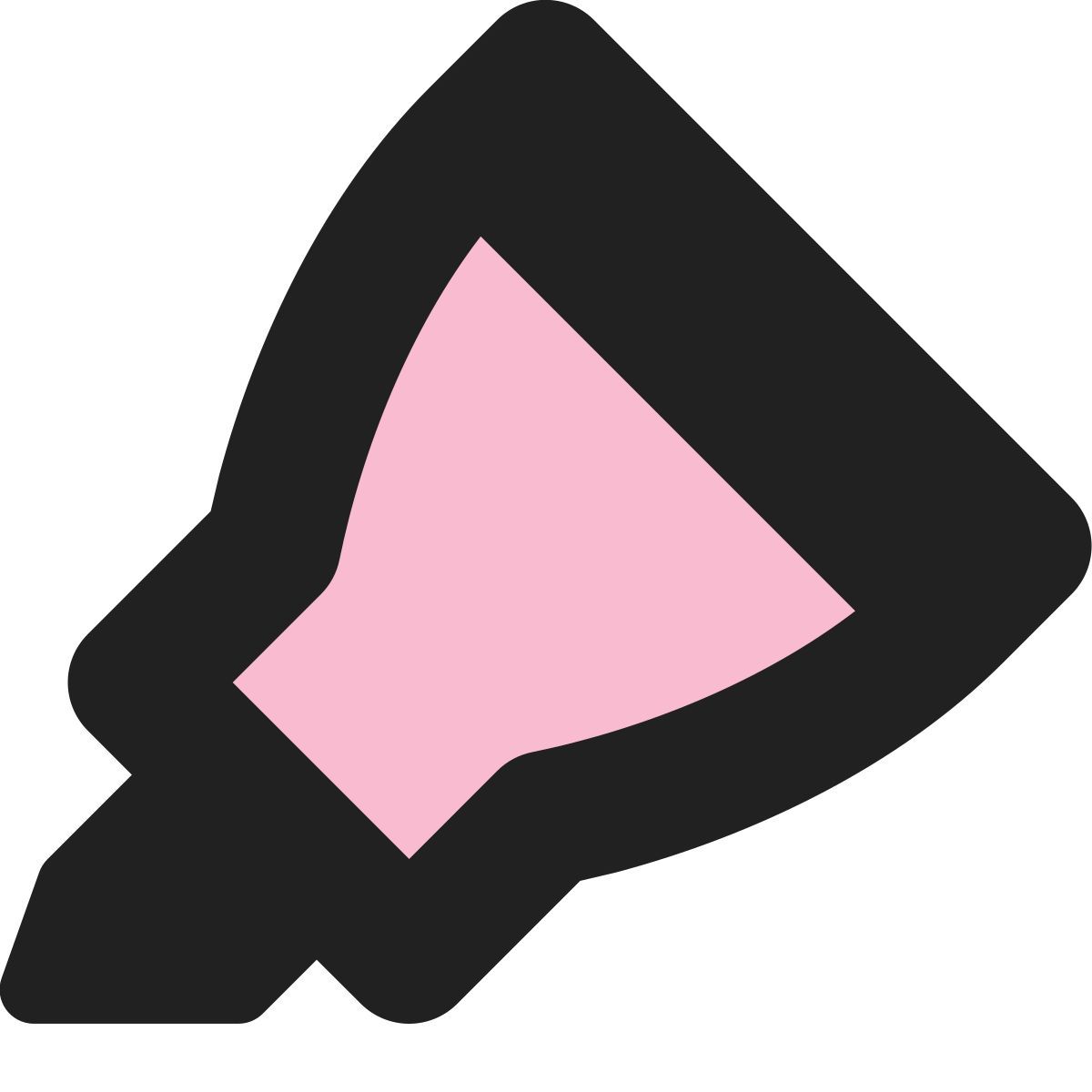 tiny bold color style chisel tip marker icon