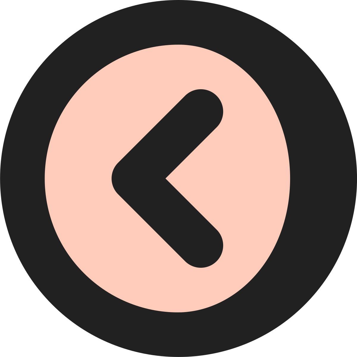 tiny bold color style flèche gauche icon