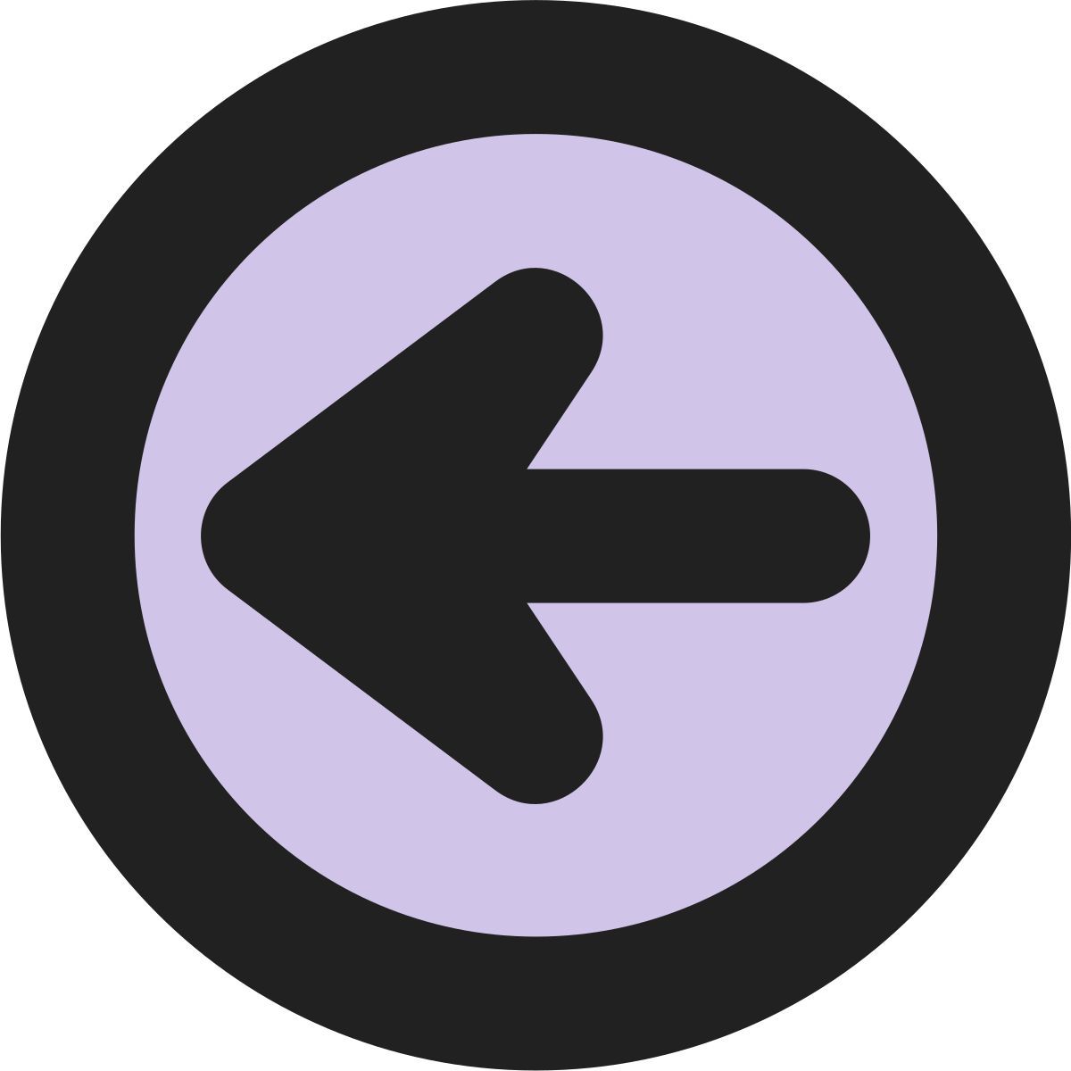 tiny bold color style go back icon