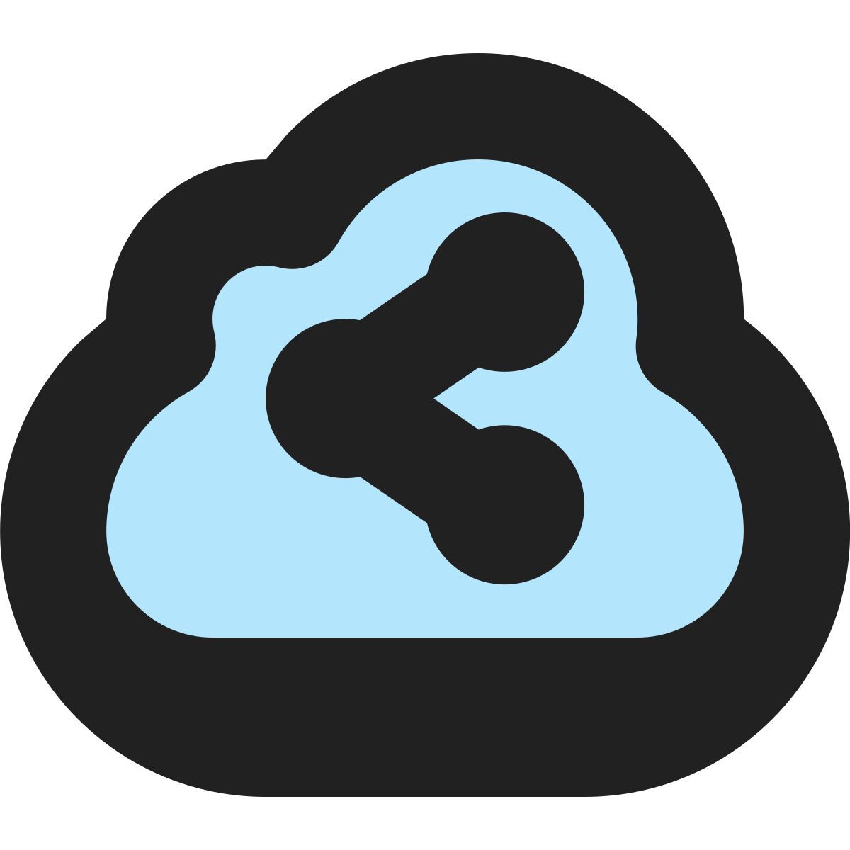 Símbolo de compartir la nube icon