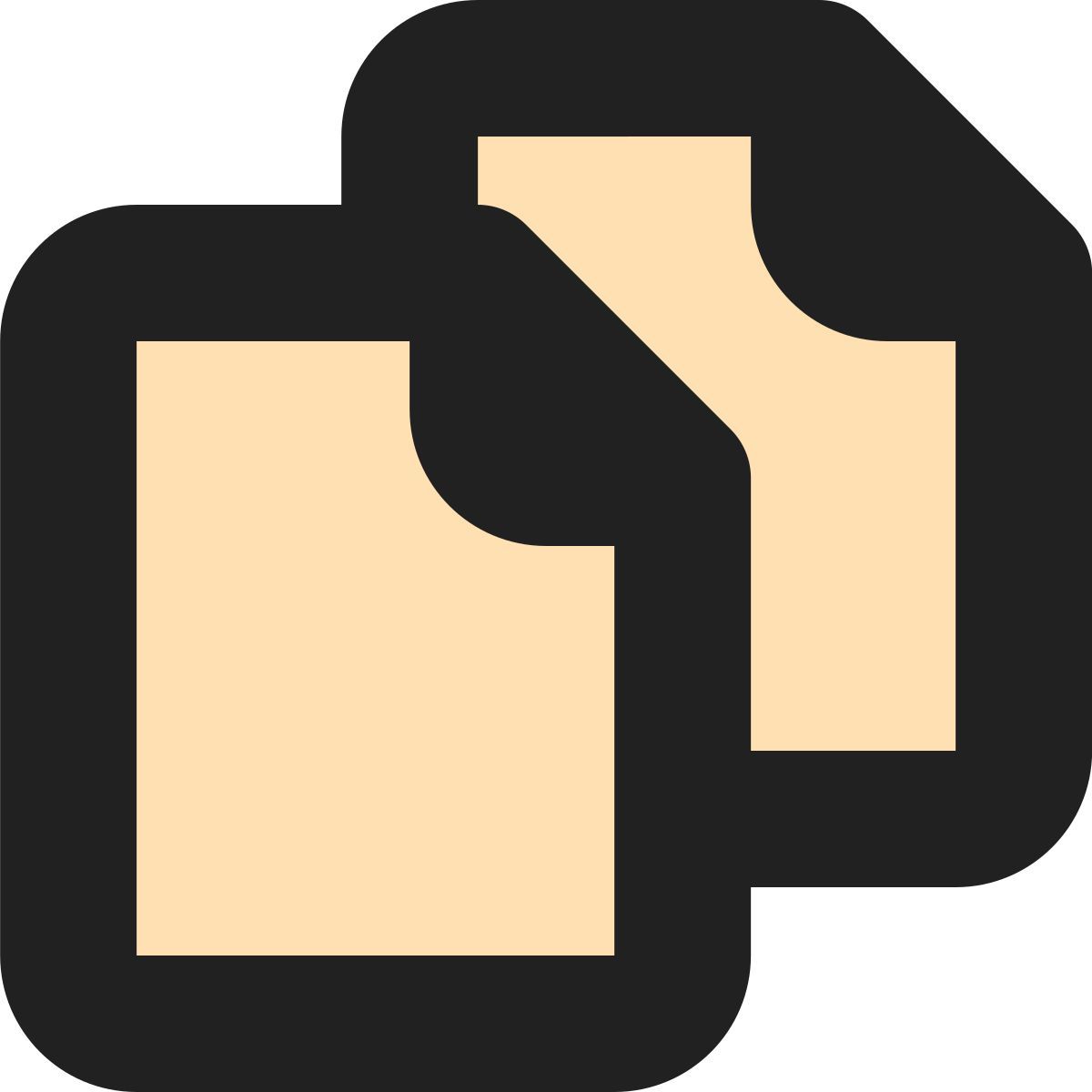 tiny bold color style copy icon