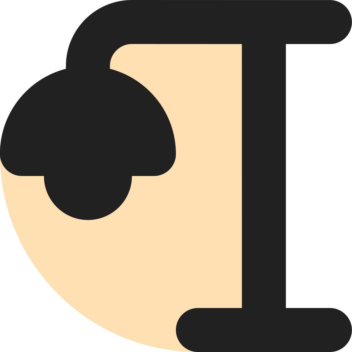 tiny bold color style desk lamp icon