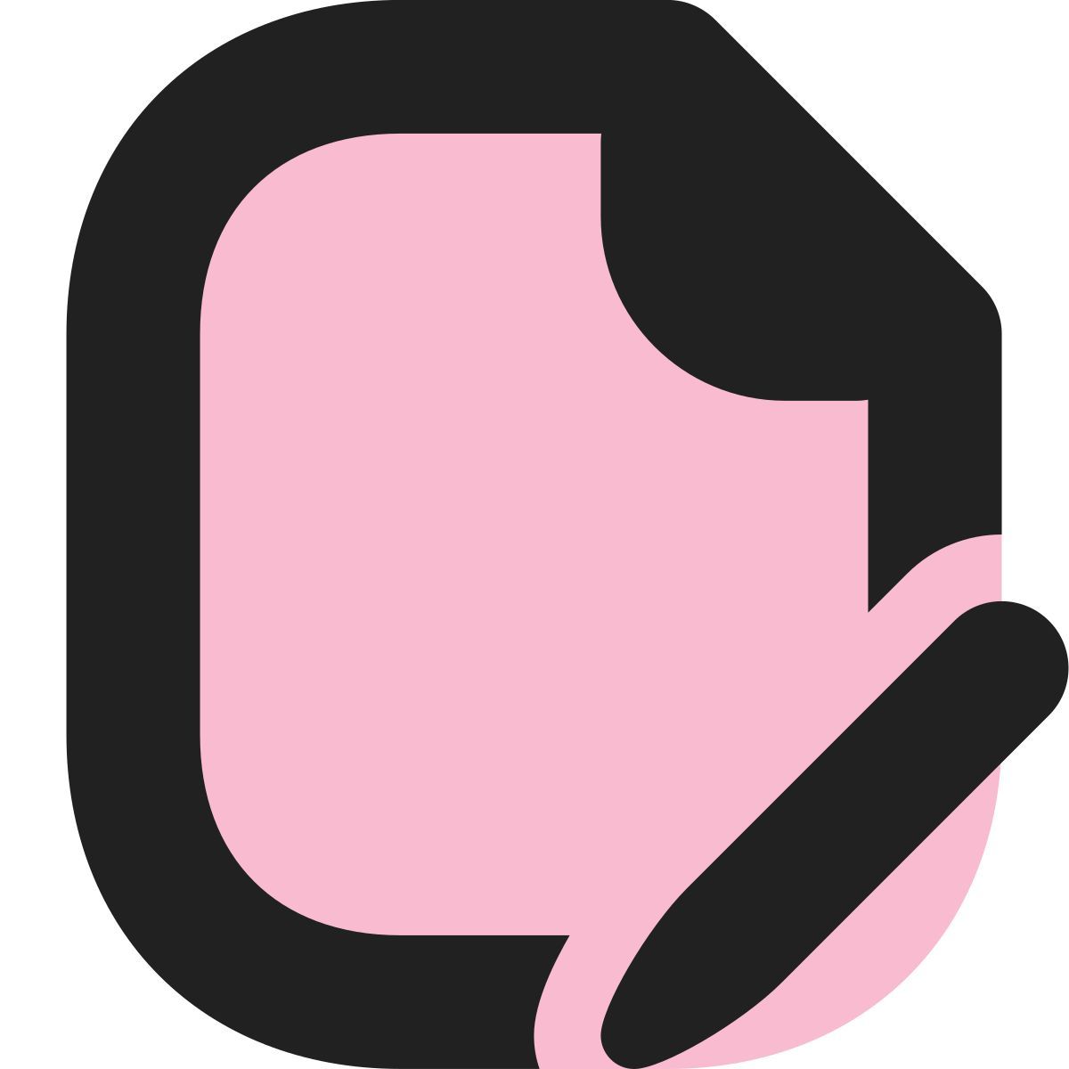 tiny bold color style edit file icon