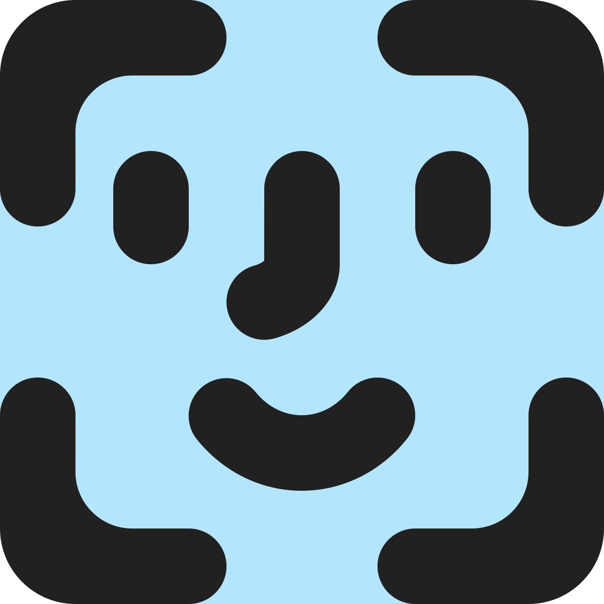 tiny bold color style reconnaissance faciale icon