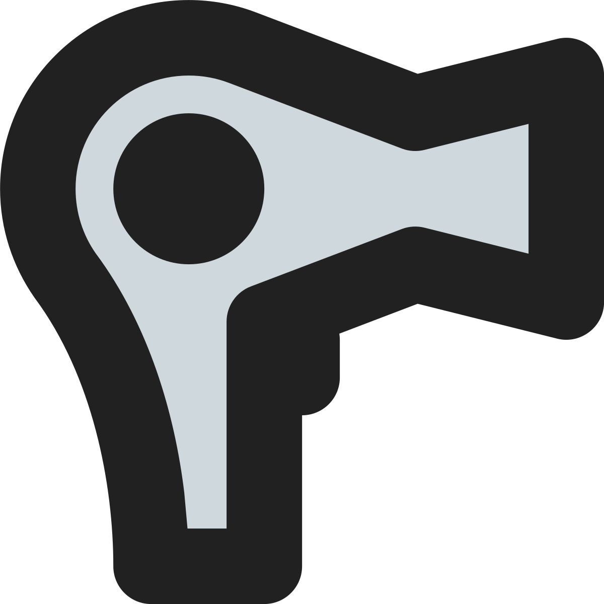 tiny bold color style asciugacapelli icon