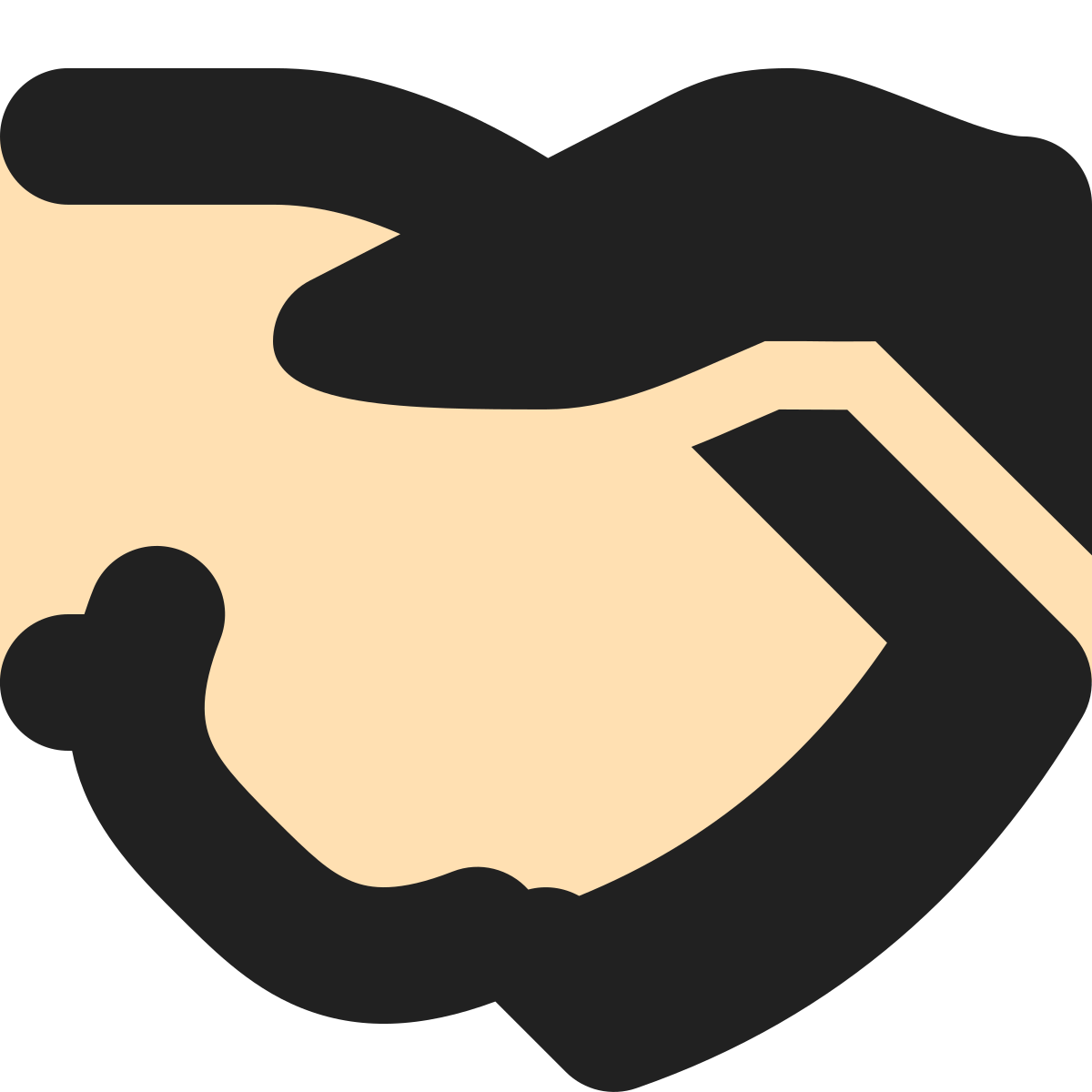 tiny bold color style handshake icon