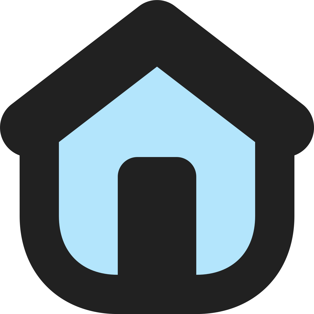 tiny bold color style home icon