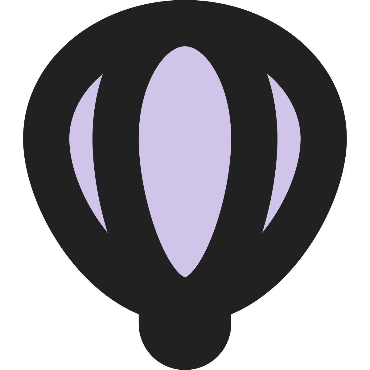 tiny bold color style 热气球 icon