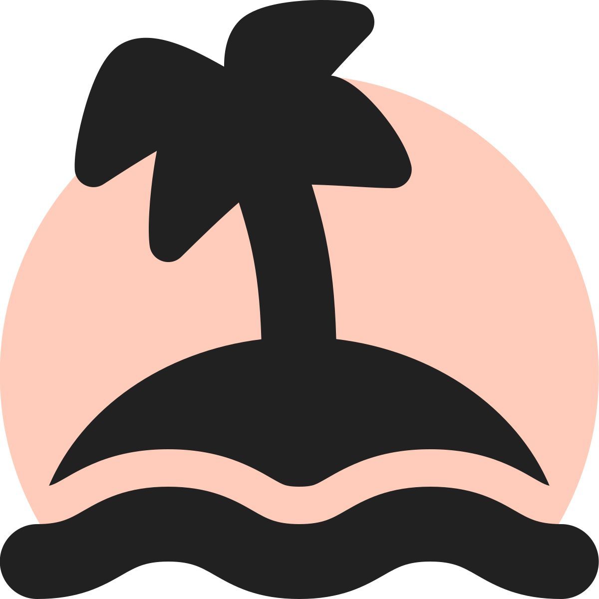 tiny bold color style isla en el agua icon