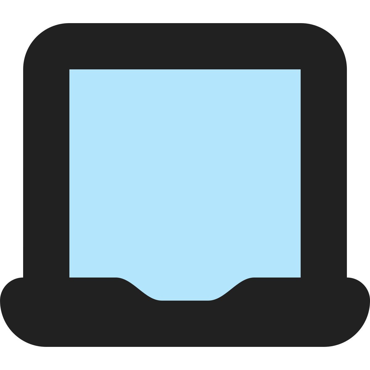 tiny bold color style laptop icon