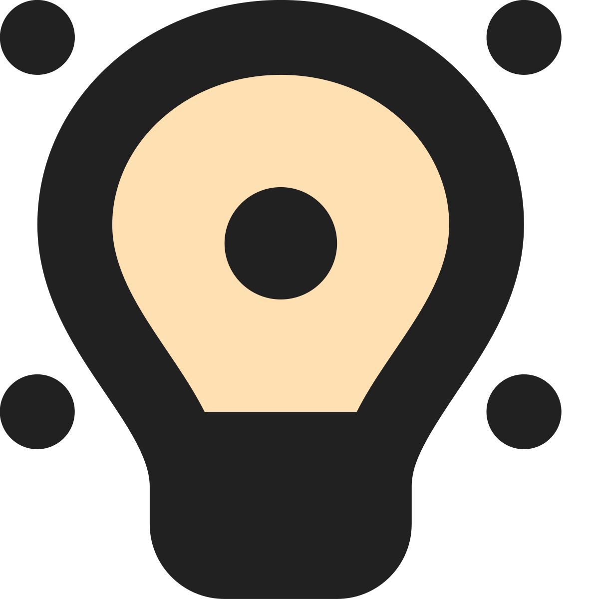 tiny bold color style licht an icon