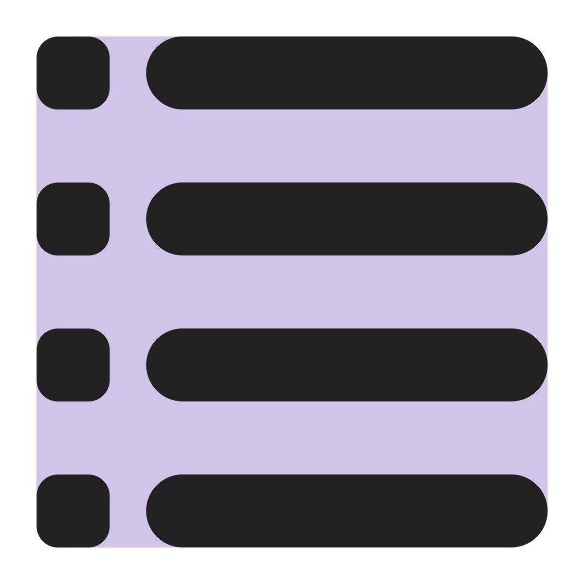 tiny bold color style 名单 icon