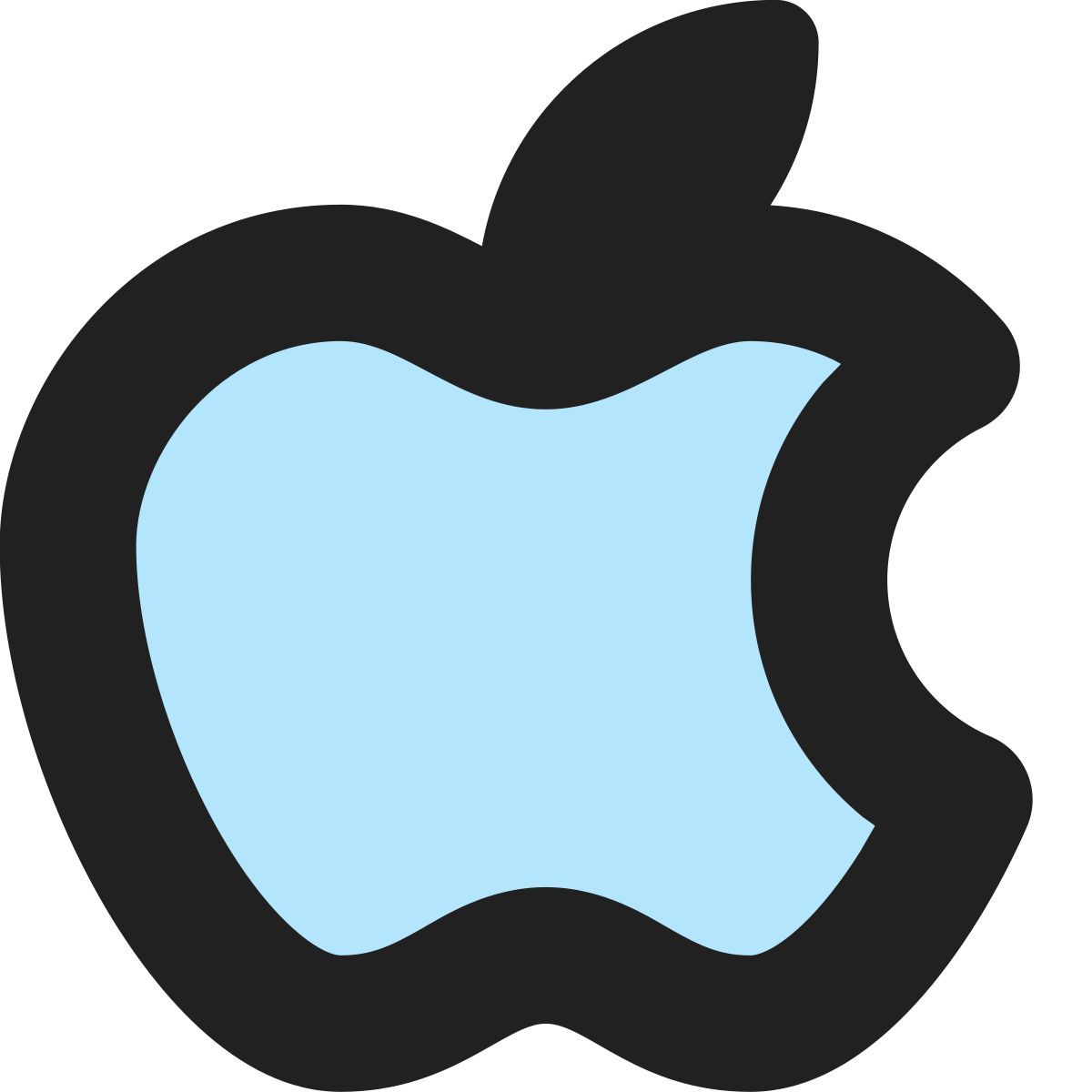tiny bold color style mac os icon