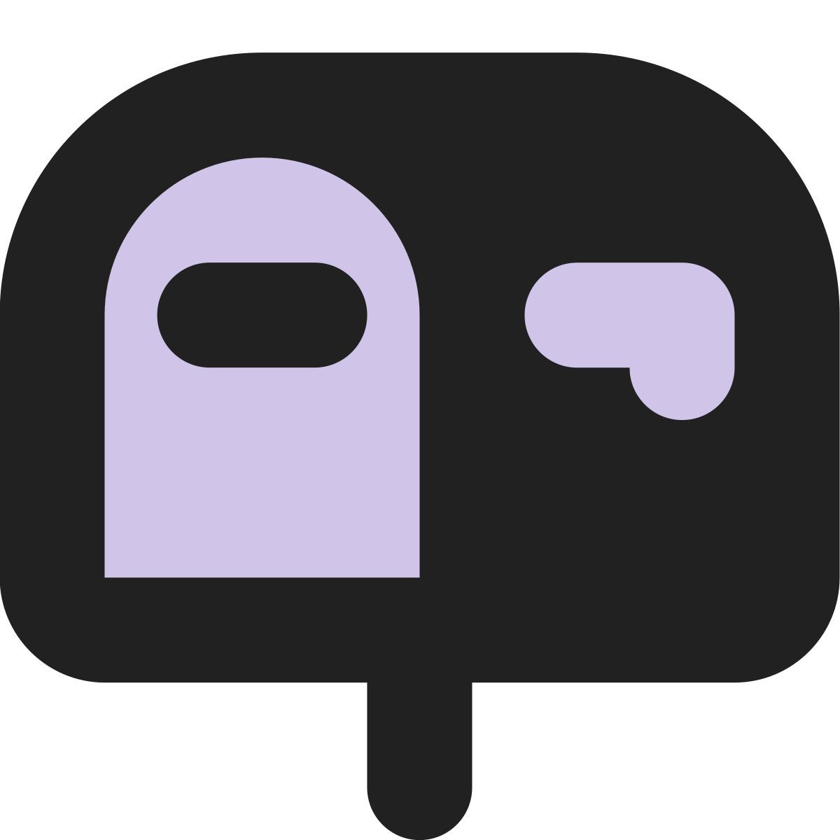 tiny bold color style postfach fahne unten icon