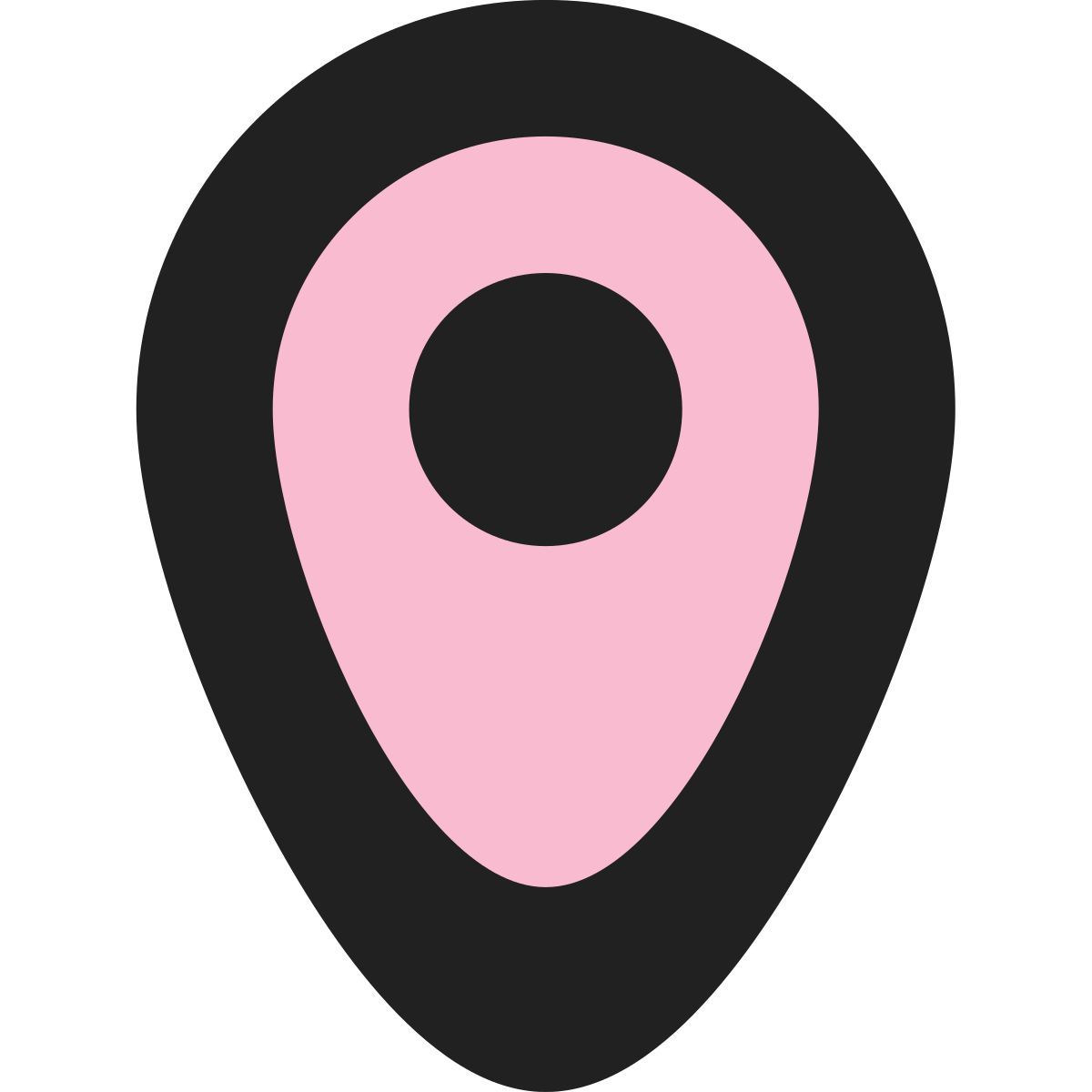 tiny bold color style location icon
