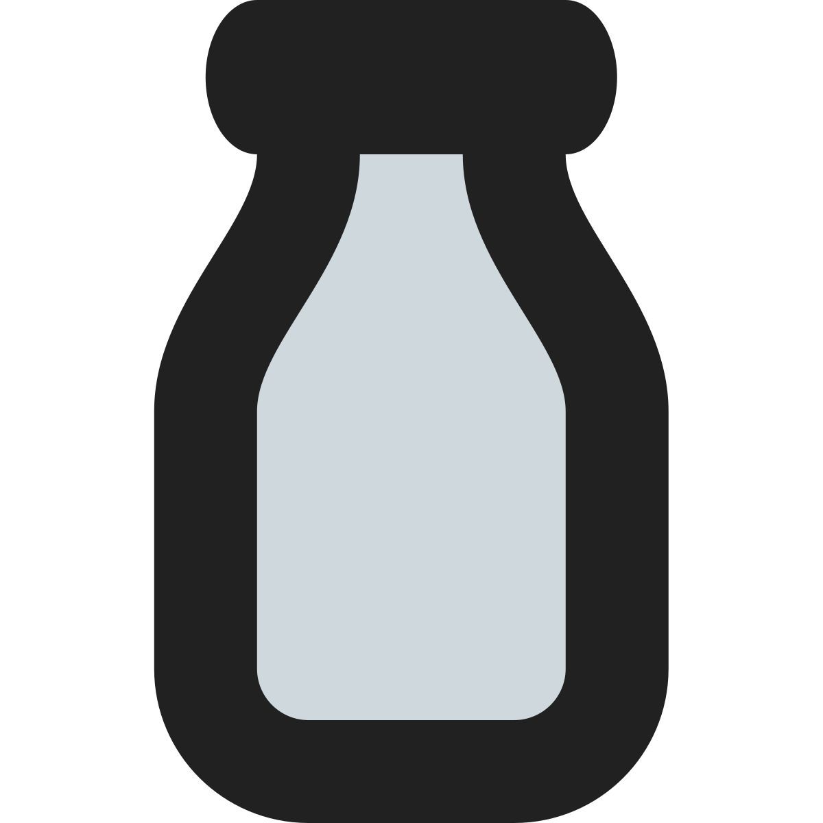 tiny bold color style bouteille de lait icon