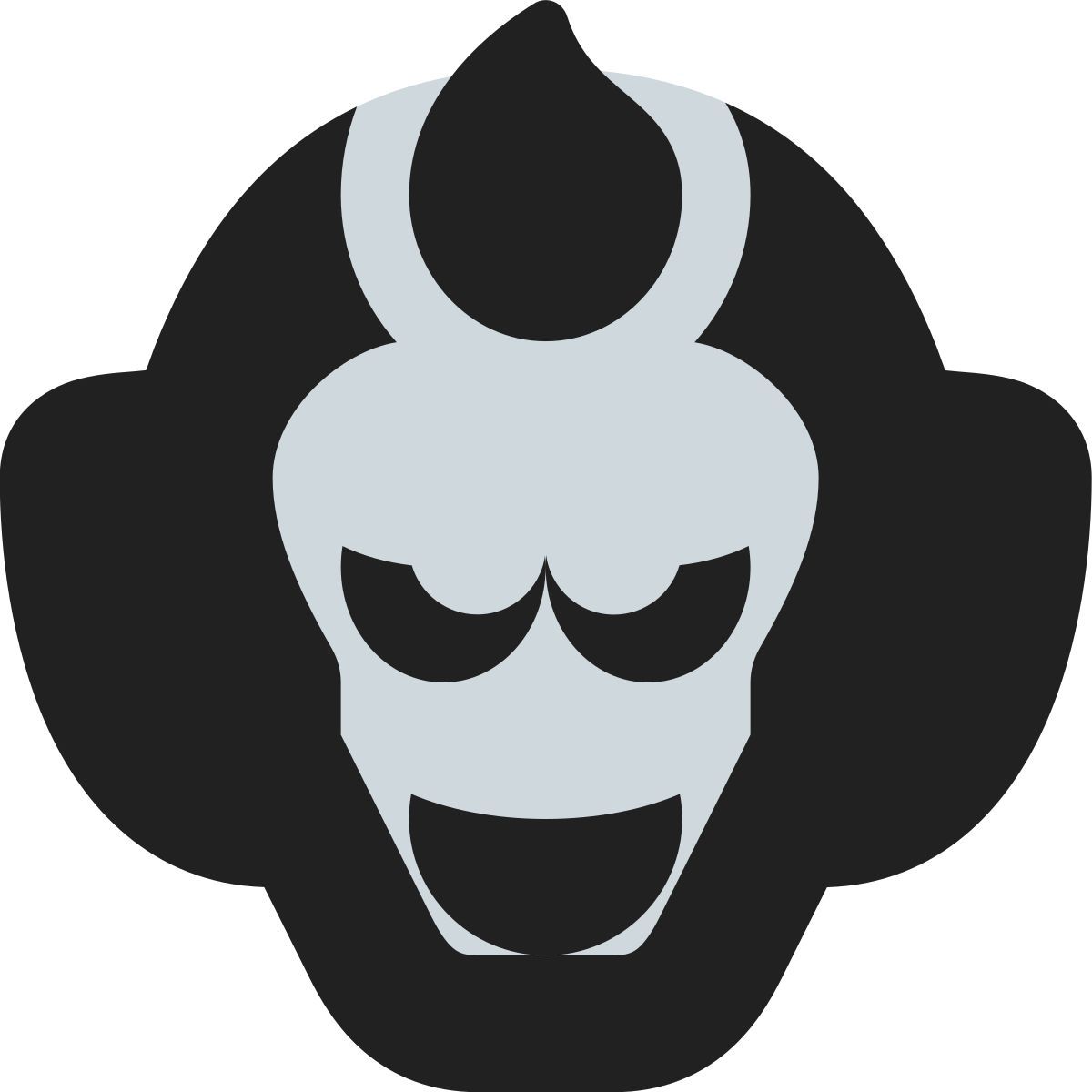 tiny bold color style clown icon