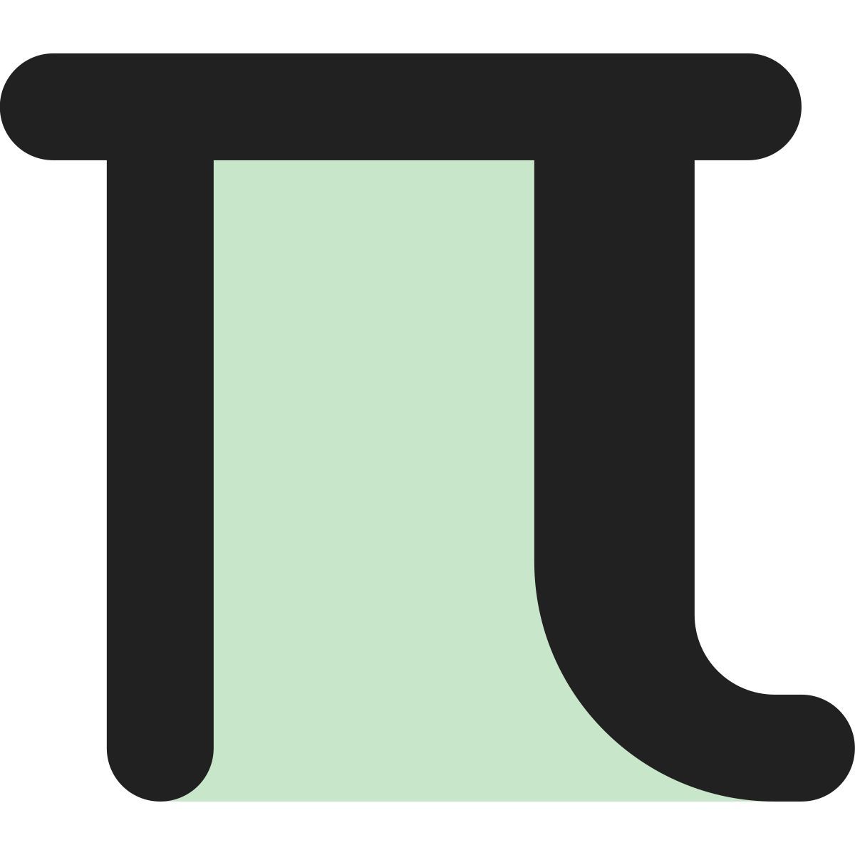 tiny bold color style pi icon