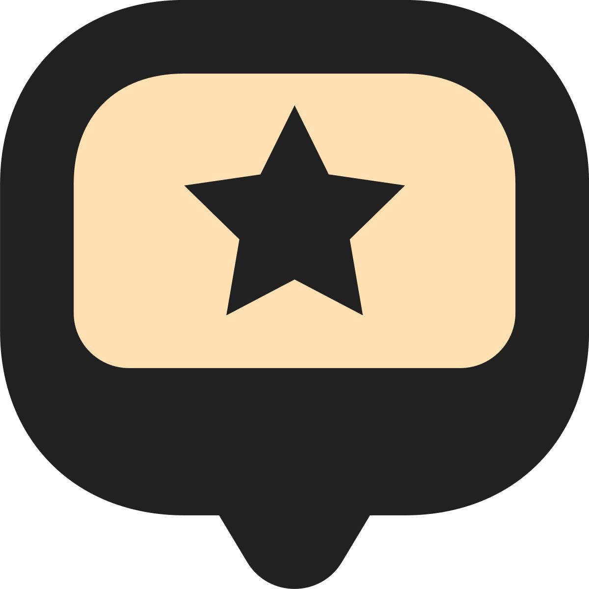 tiny bold color style discussione in voga icon