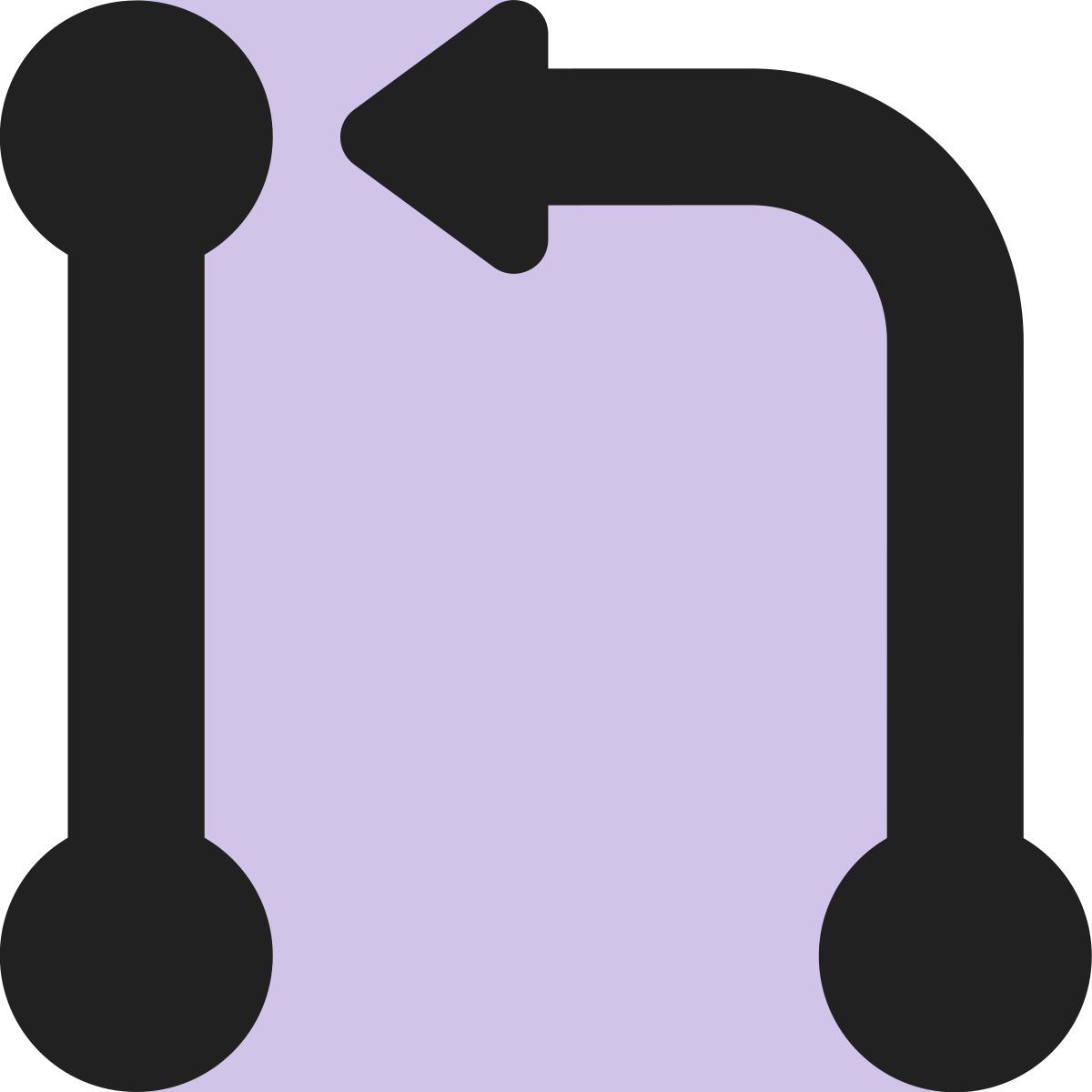 tiny bold color style pull request icon