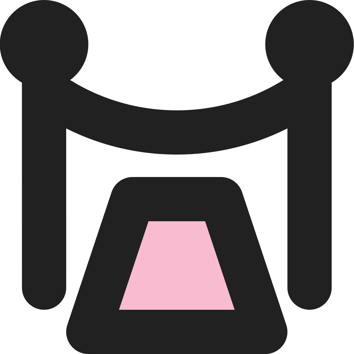 tiny bold color style alfombra roja icon