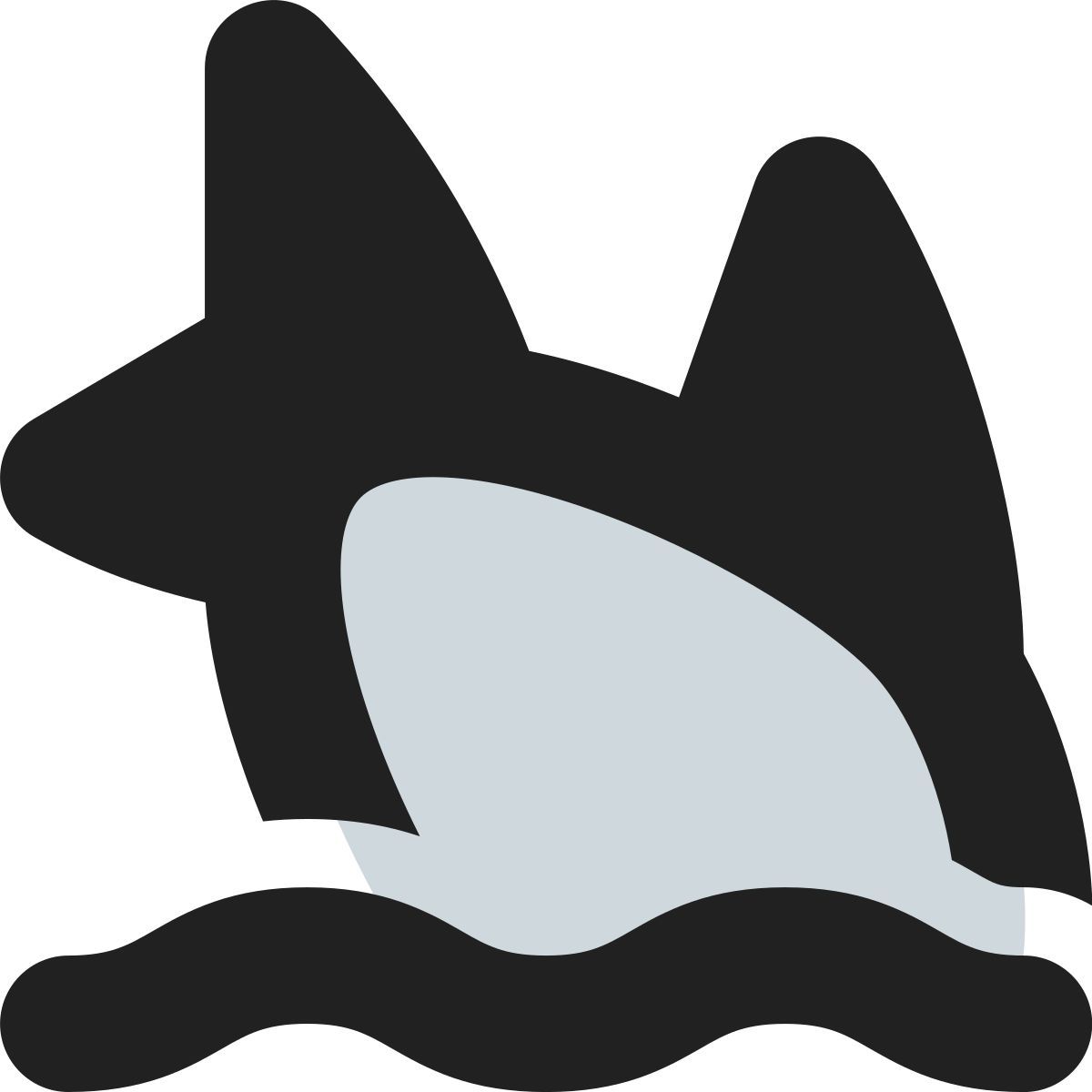 tiny bold color style released fish icon