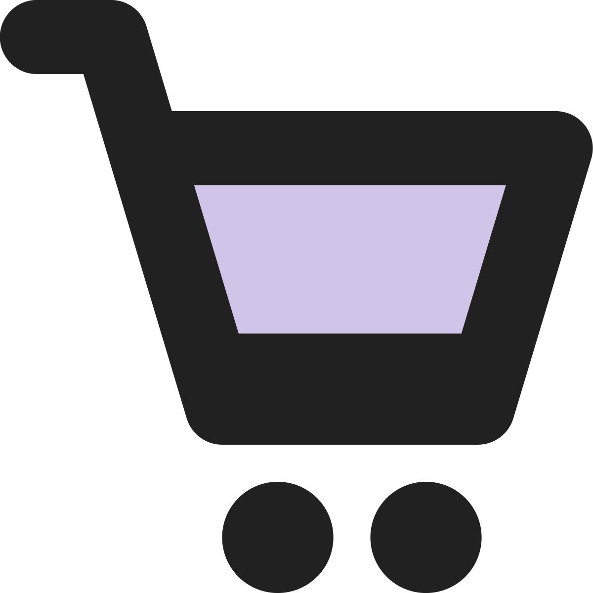 tiny bold color style warenkorb icon