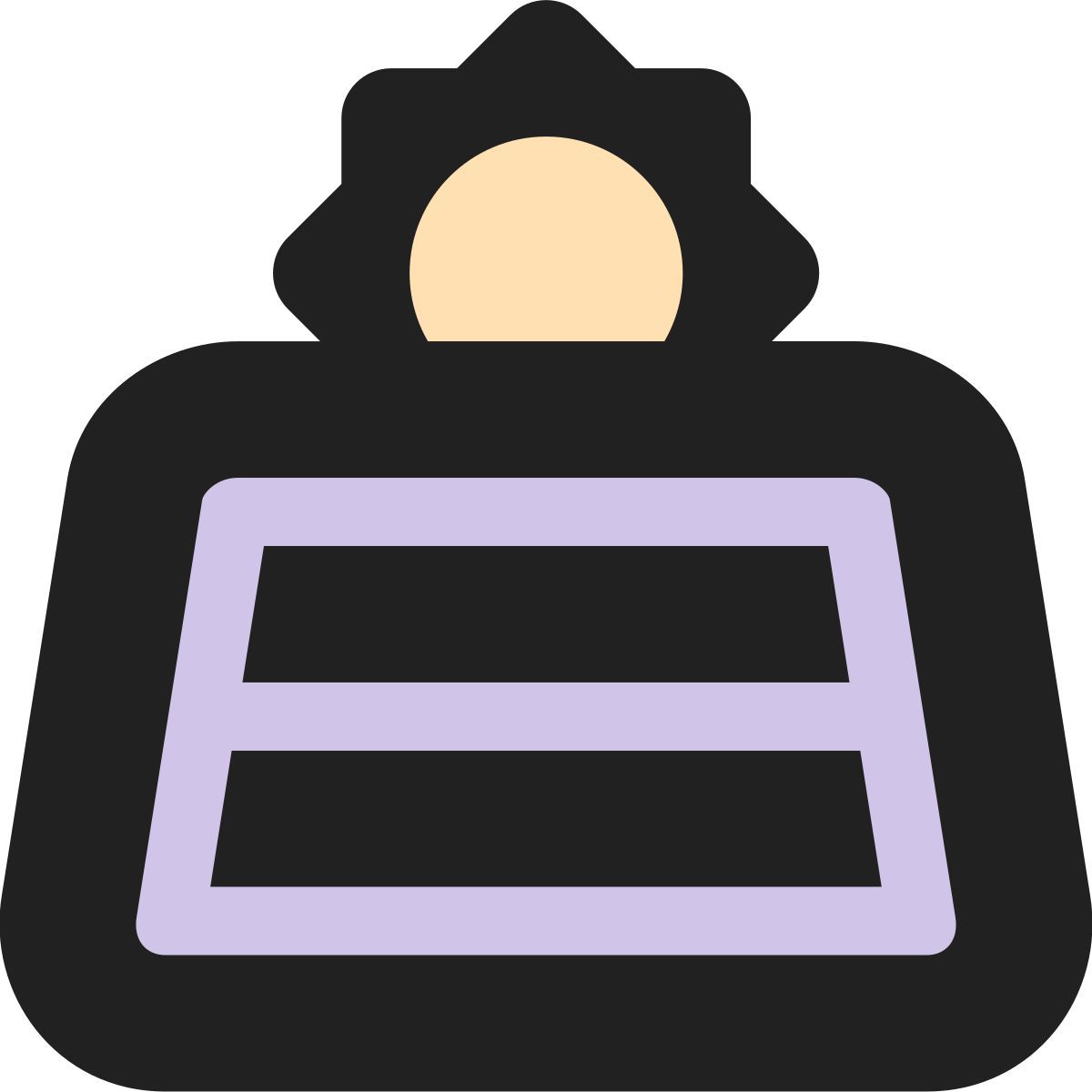 tiny bold color style solar panel icon