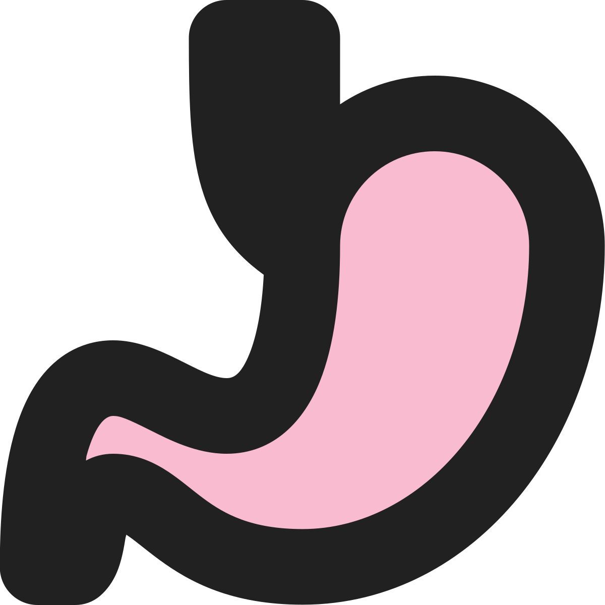 tiny bold color style stomach icon