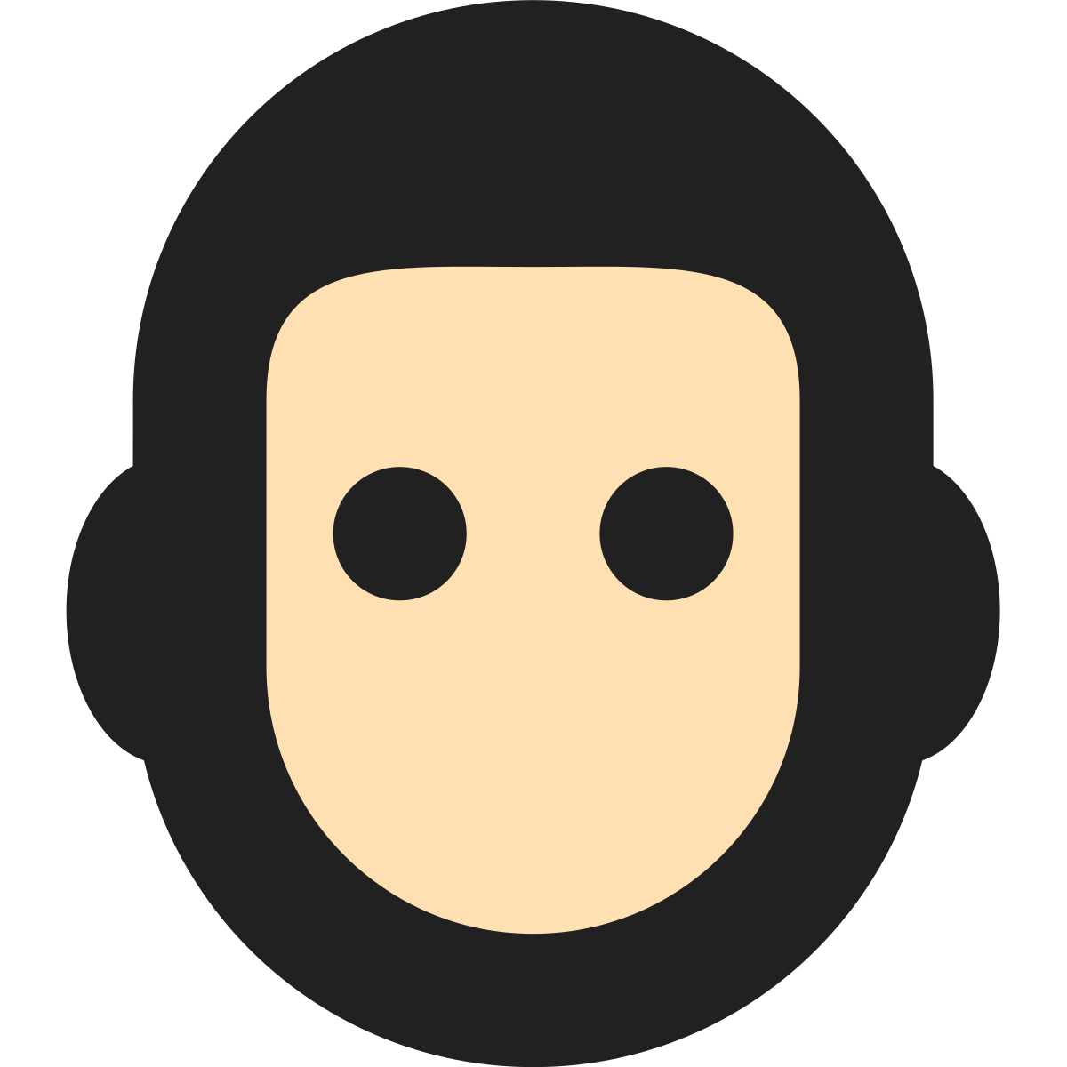 tiny bold color style user male icon