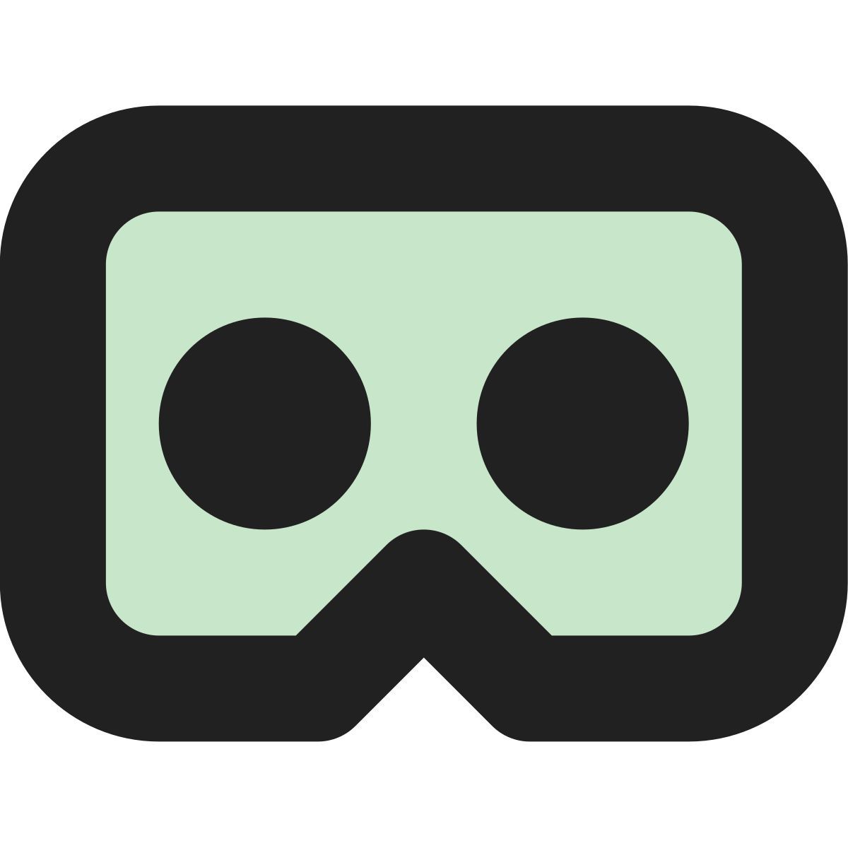 tiny bold color style virtuelle realität icon