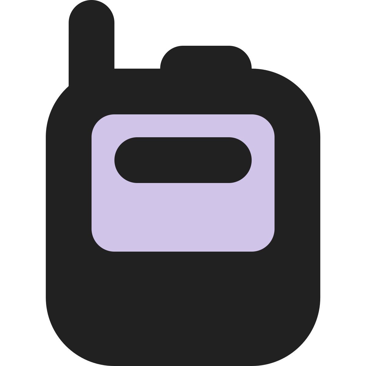 tiny bold color style walkie talkie icon