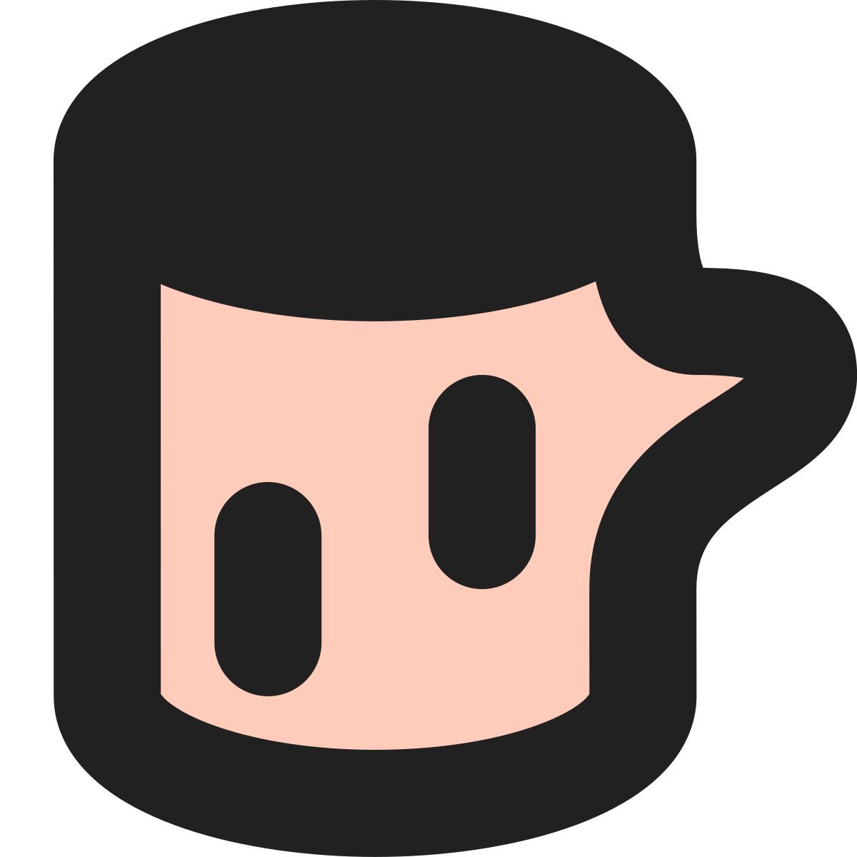 tiny bold color style tronco d'albero icon