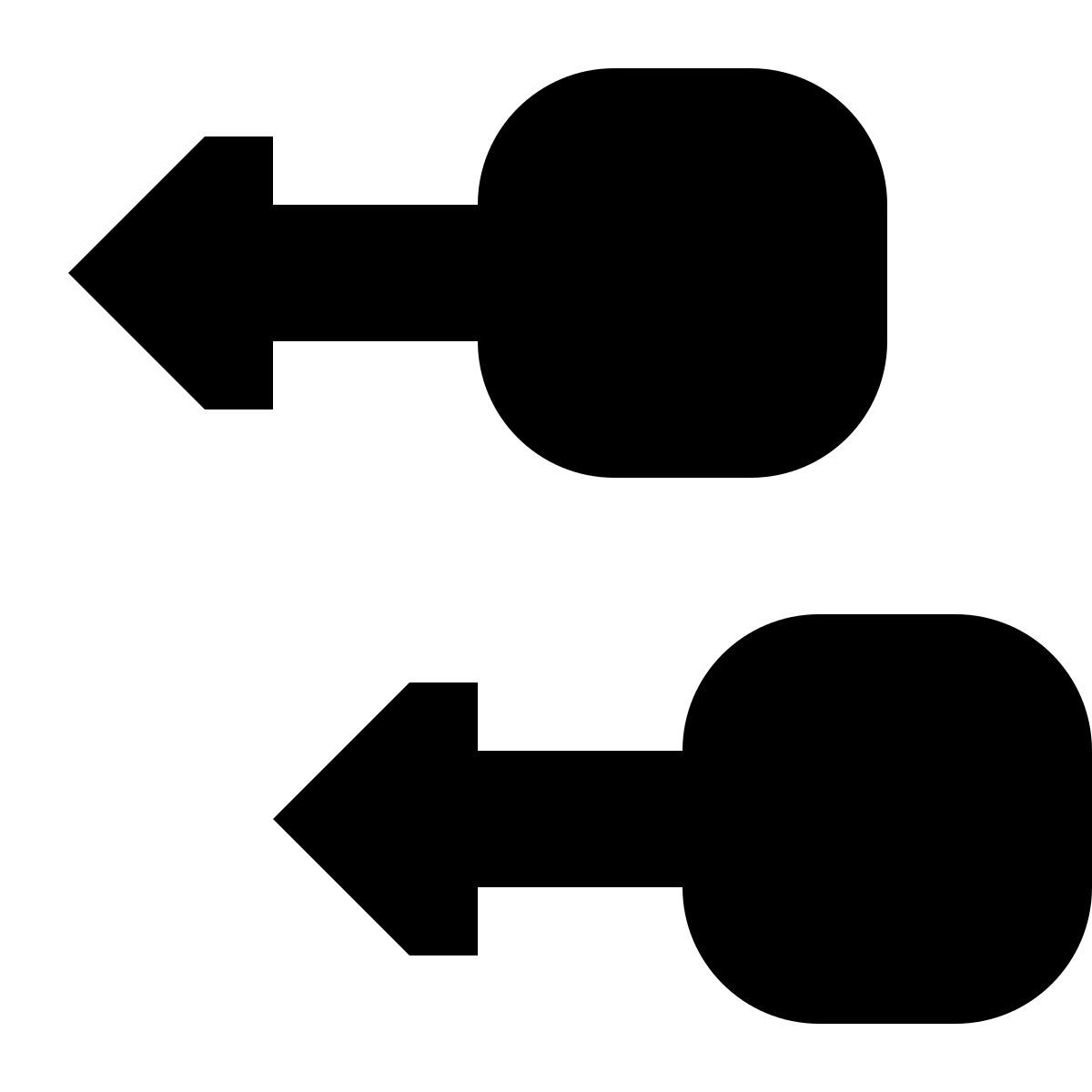 tiny glyph style mit zwei fingern nach links wischen icon