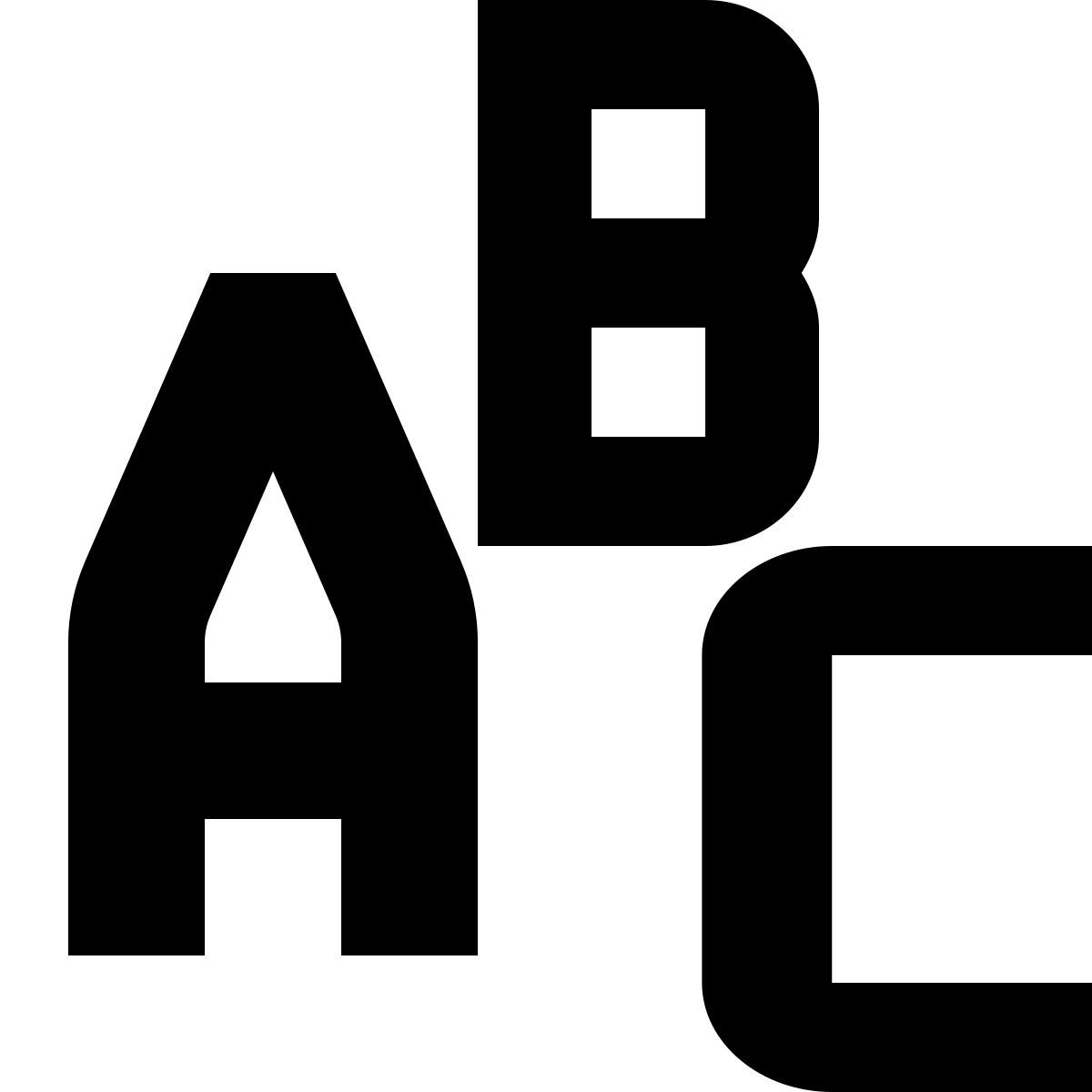 tiny glyph style abc icon