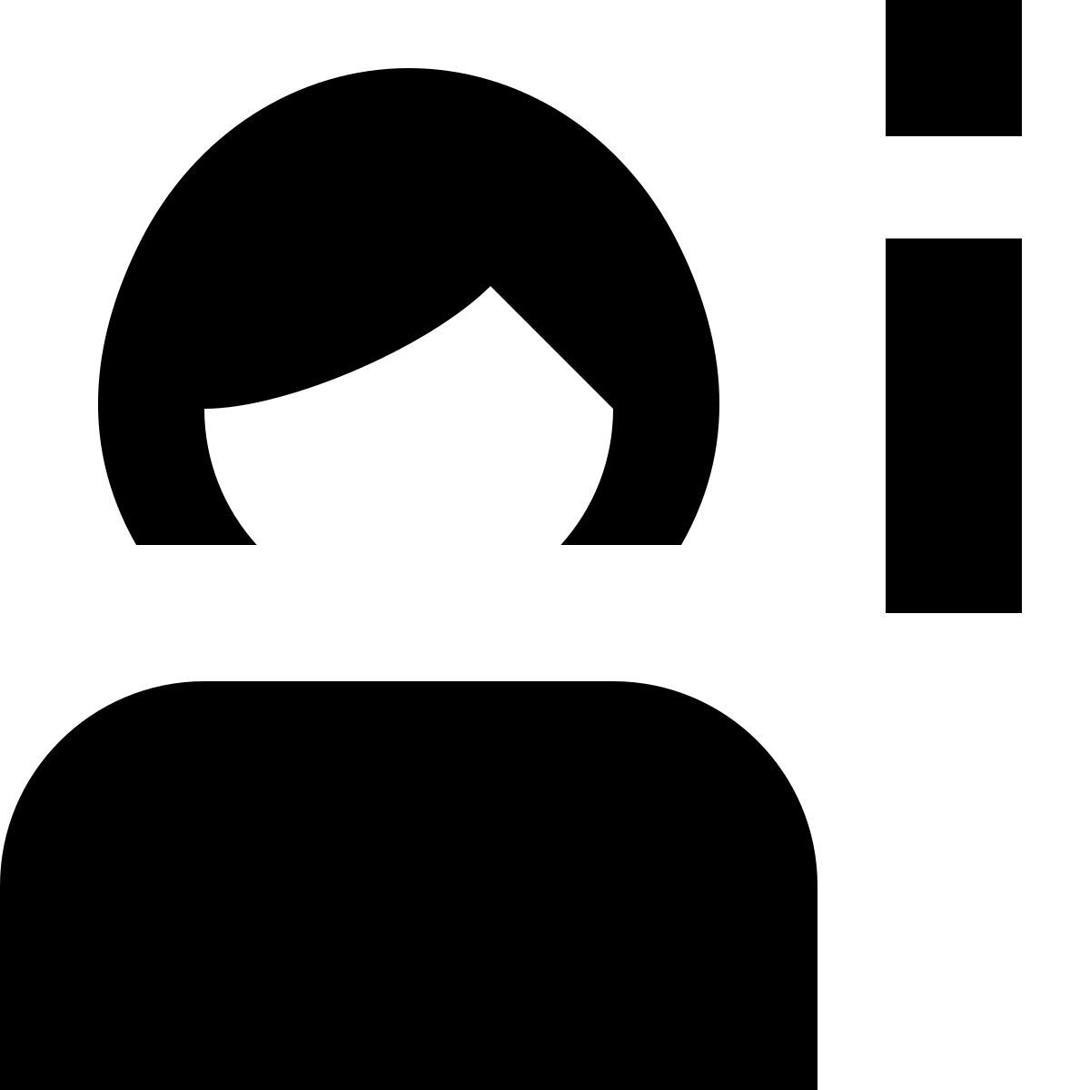 tiny glyph style à propos de nous femme icon