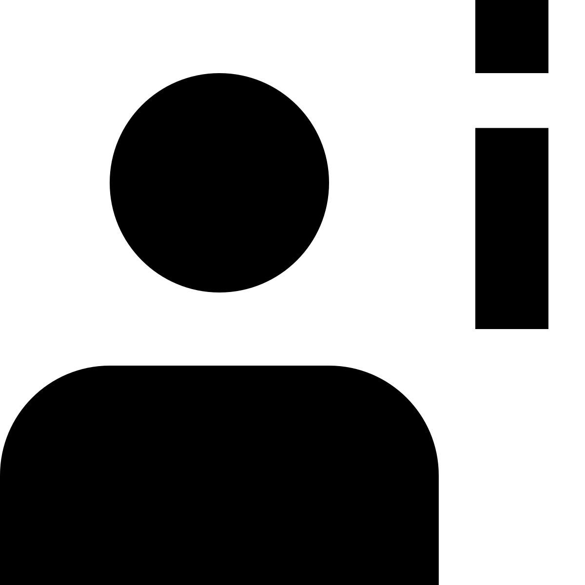 tiny glyph style a propos de nous homme icon