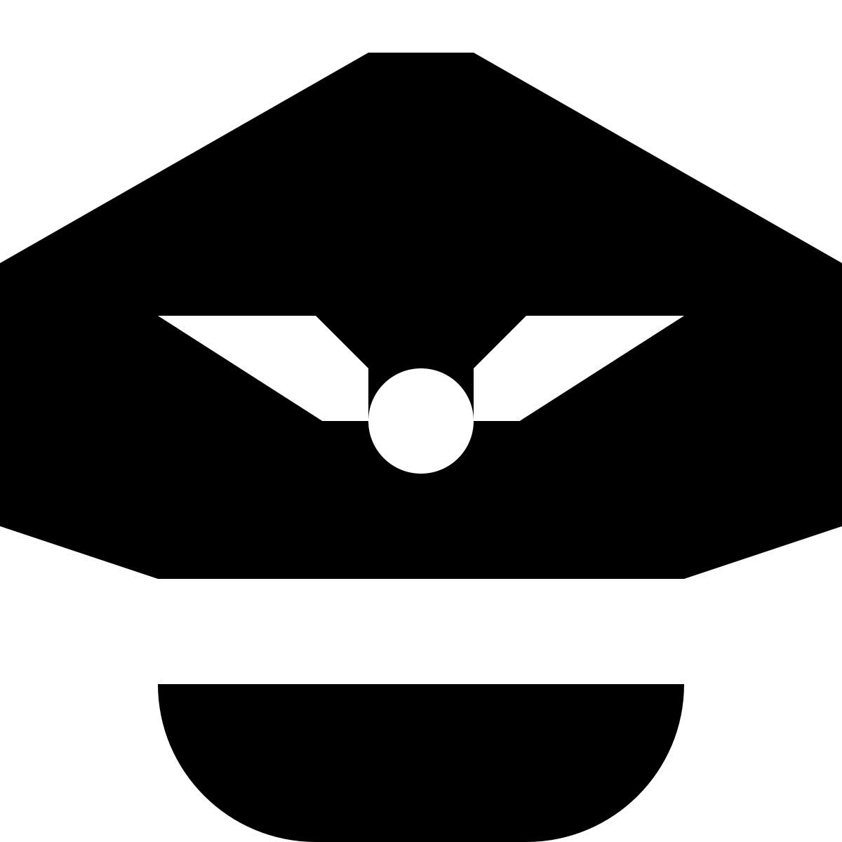 tiny glyph style 空军飞行员帽子 icon