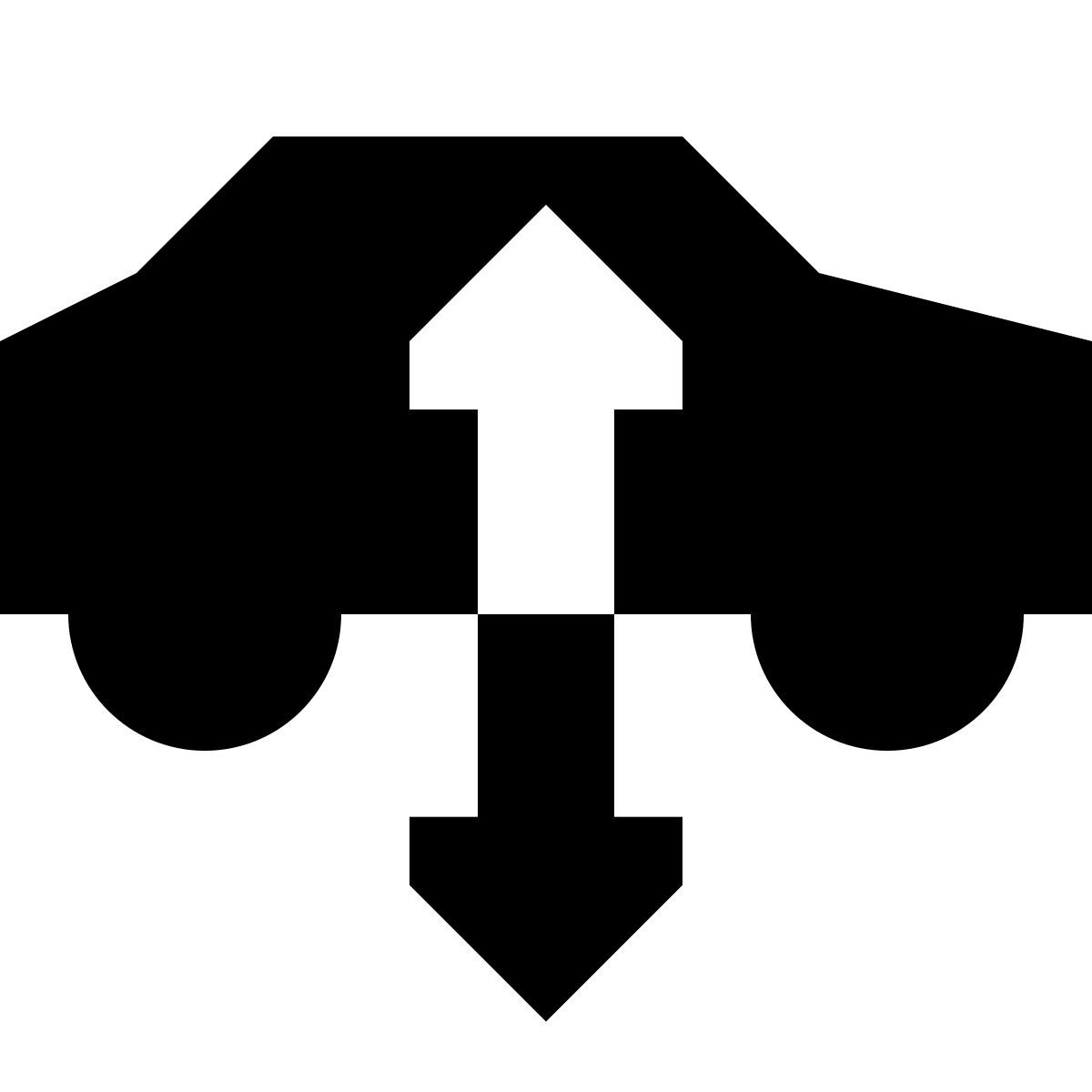 icône avertissement de suspension pneumatique tiny glyph style