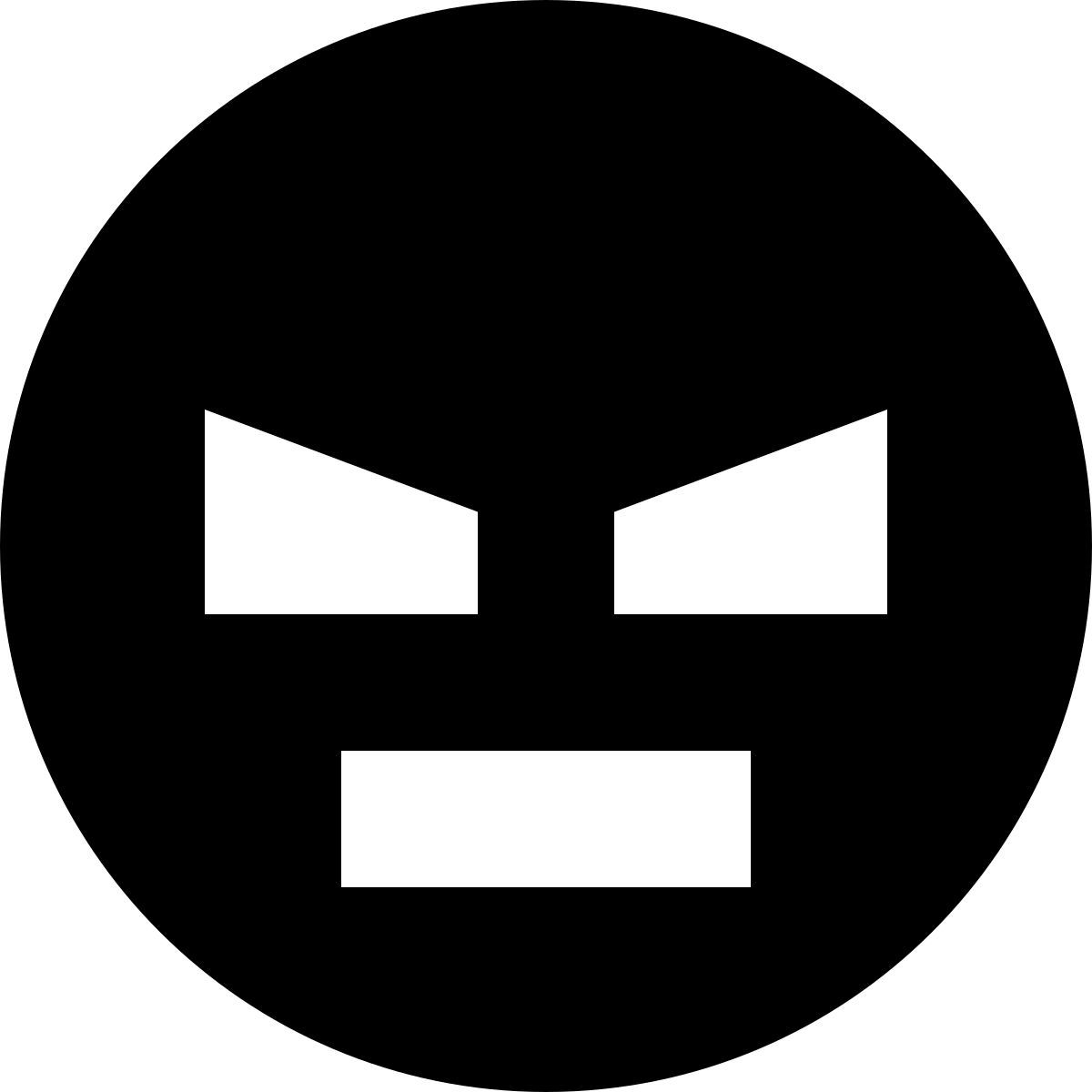 tiny glyph style angry icon