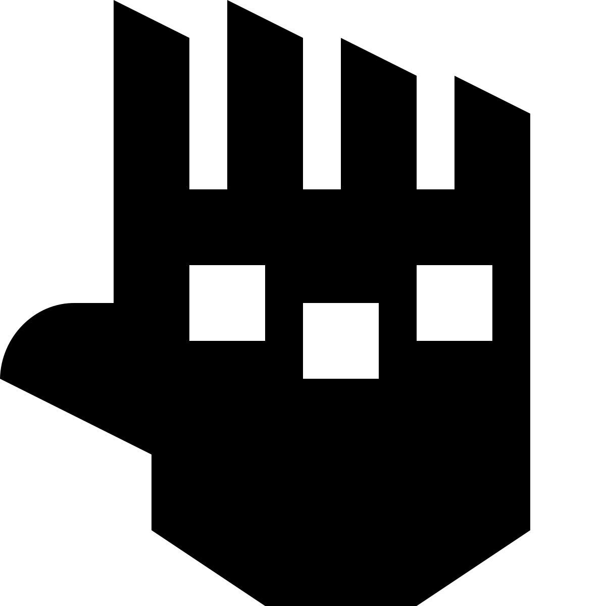 tiny glyph style gauntlet gloves icon