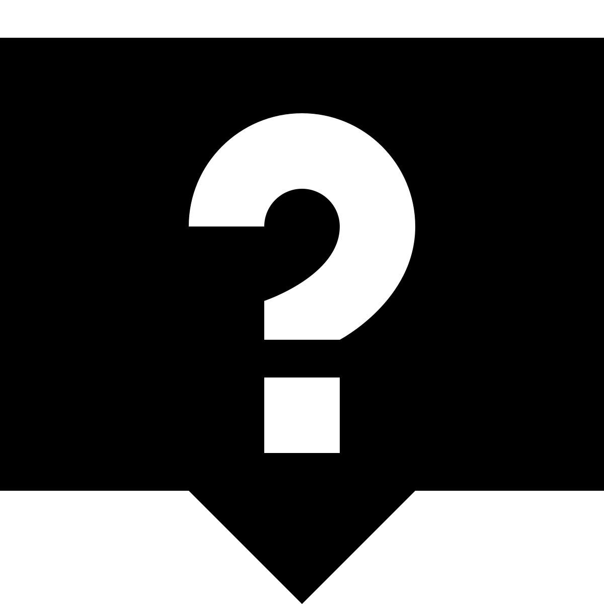 tiny glyph style poser une question icon