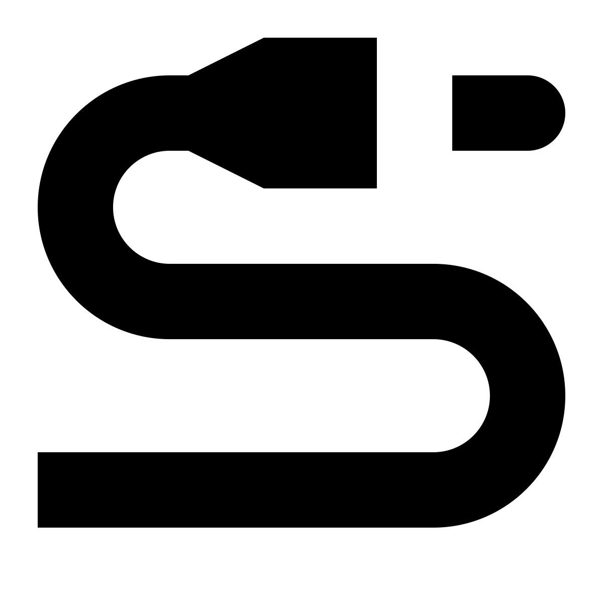 tiny glyph style audio cable icon