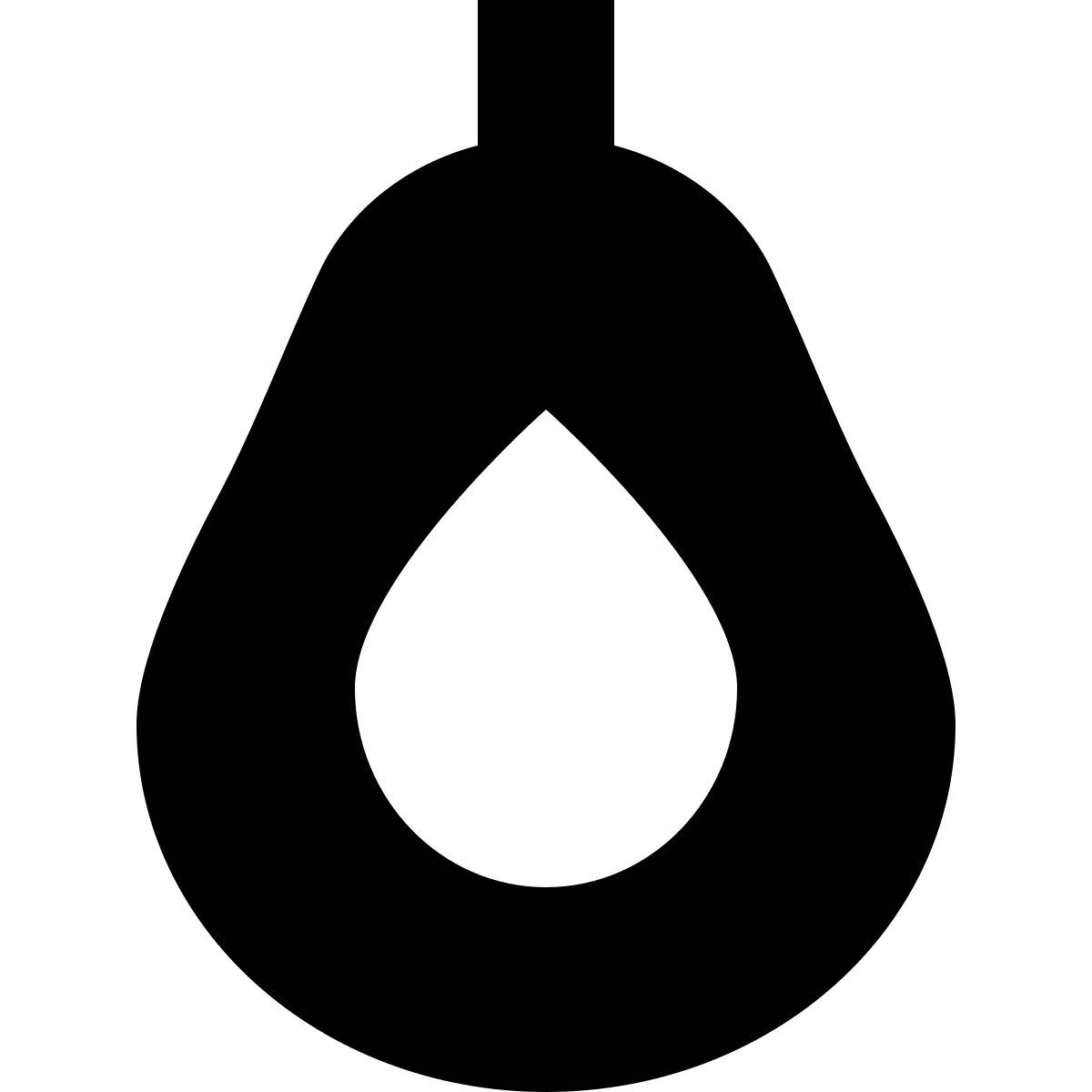 tiny glyph style avocado icon
