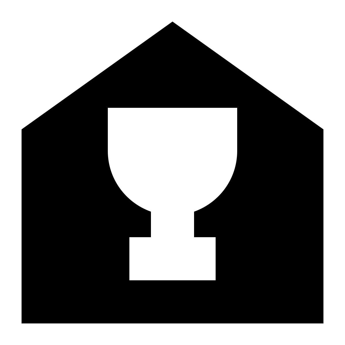 tiny glyph style 술집 건물 icon