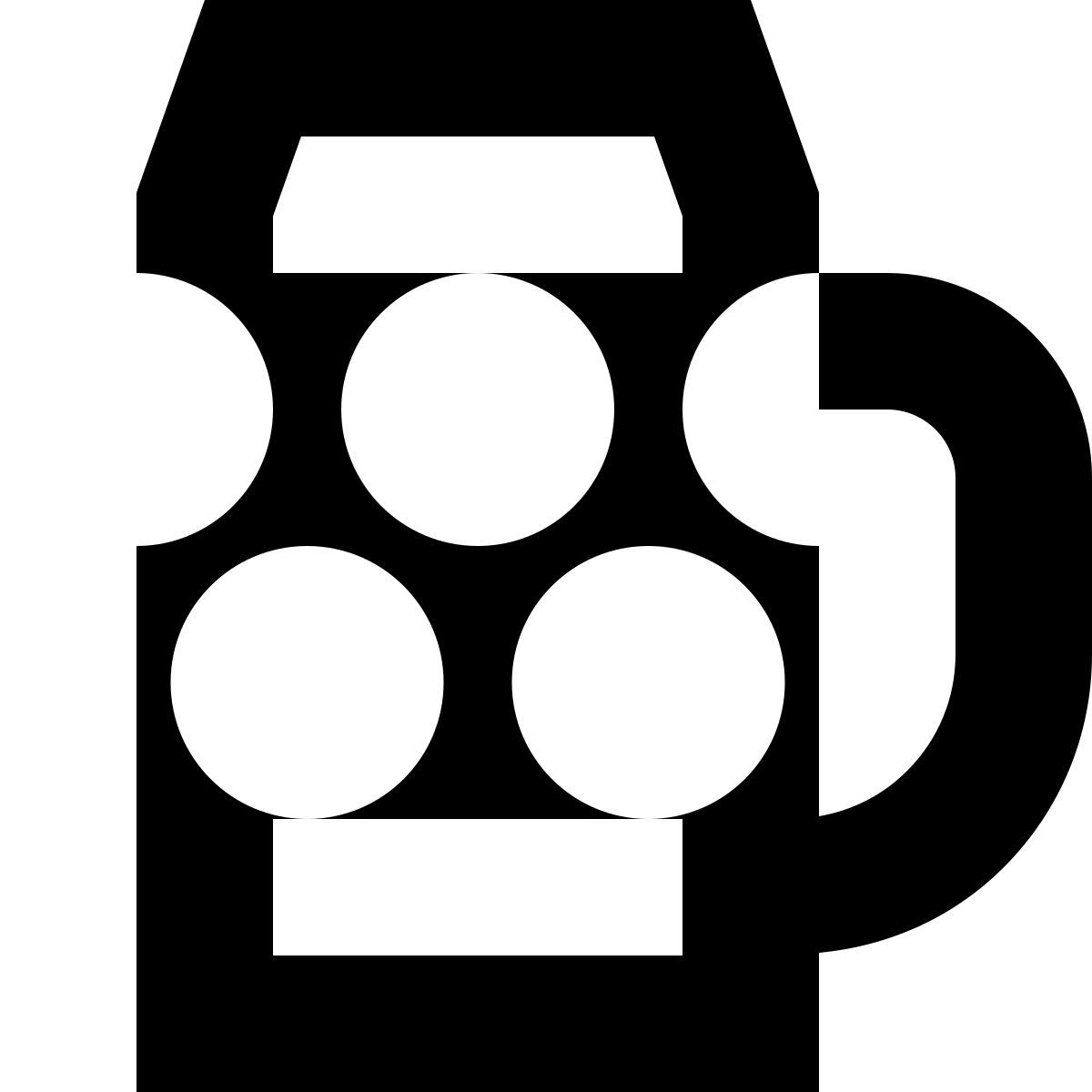 tiny glyph style tasse de bière bavaroise icon