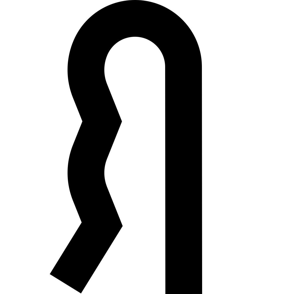 tiny glyph style haarklemme icon